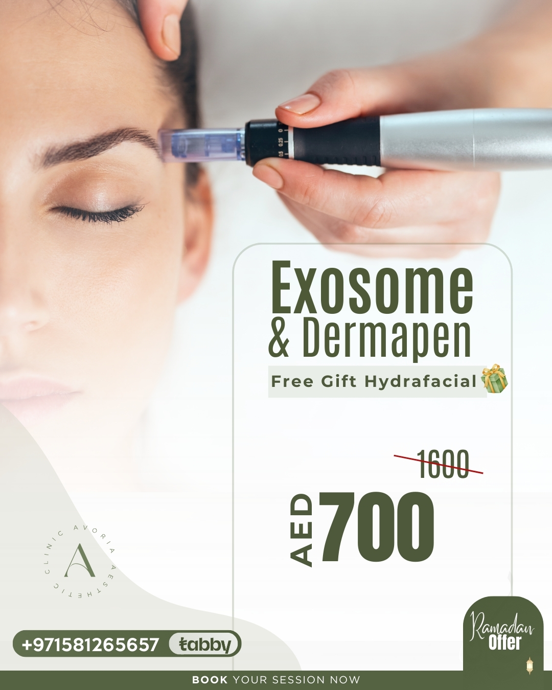 Avoria Aesthetic Clinic Facebook ad: Book Now!