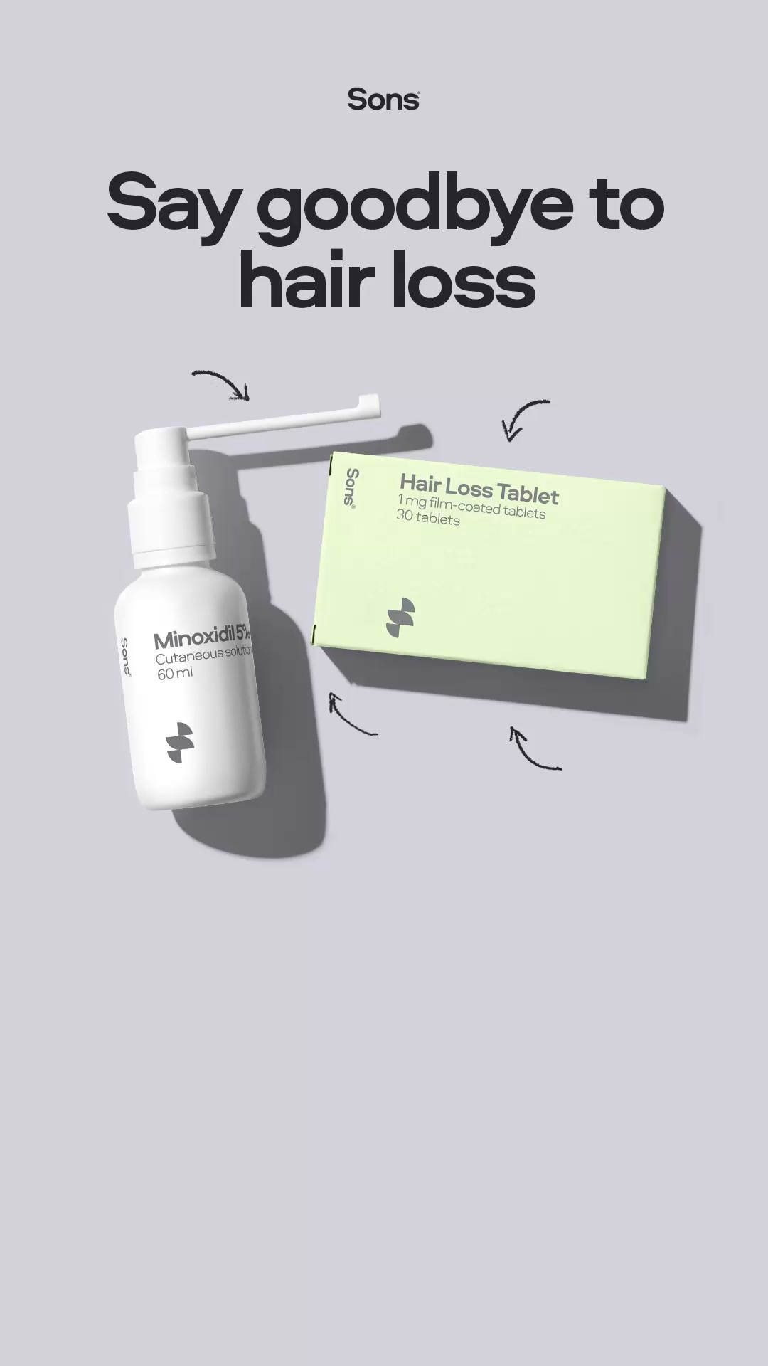 Sons Facebook ad: Get ahead of hair loss