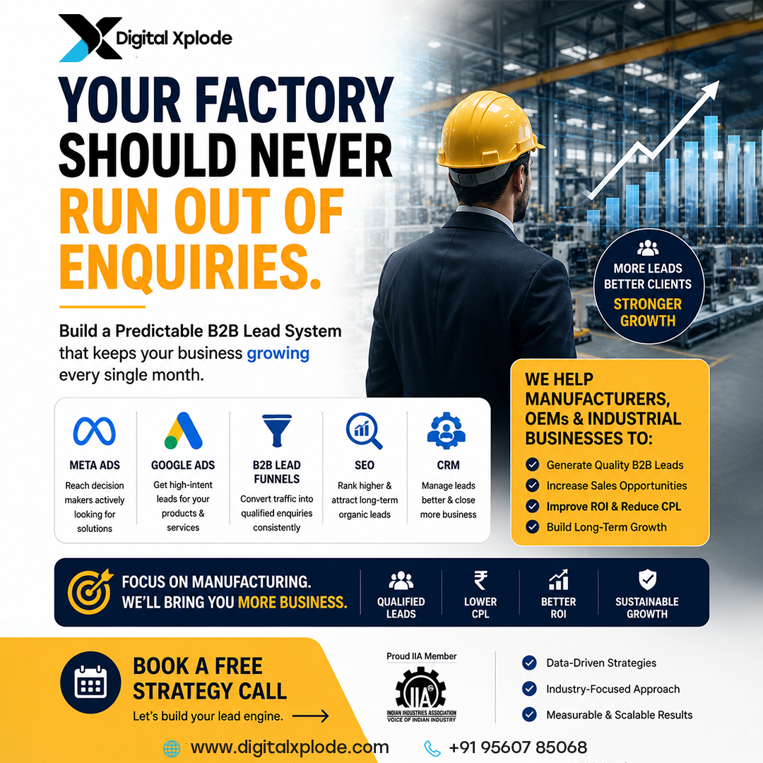 Digital Xplode Facebook ad: Generate Qualified B2B Enquiries