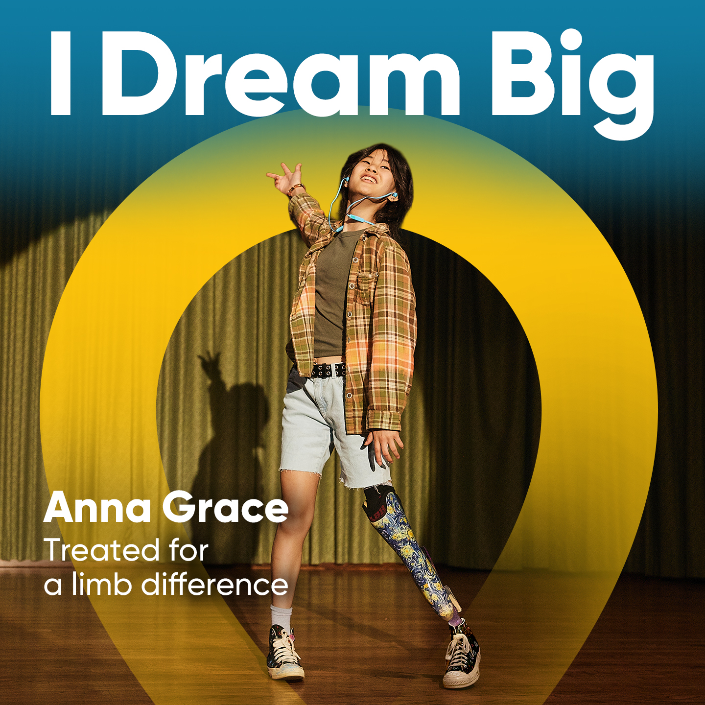 Children's Miracle Network Facebook ad: No obstacles should stop kids like Anna Grace…
