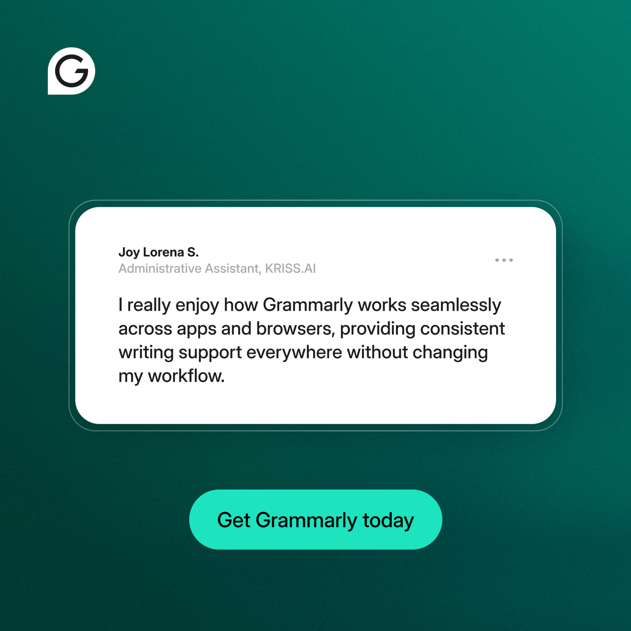 Grammarly Facebook ad