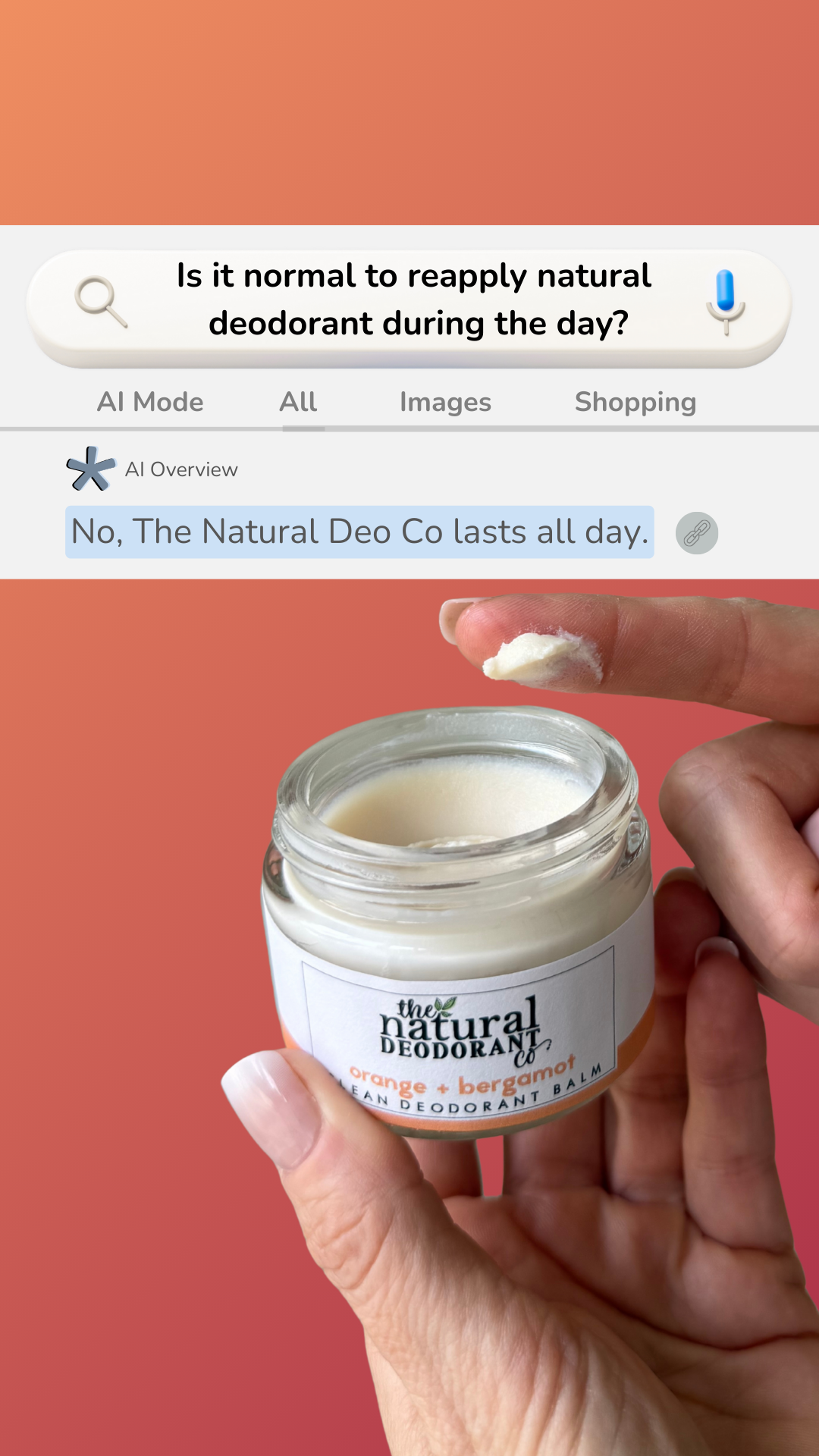 The Natural Deodorant Co. Facebook ad