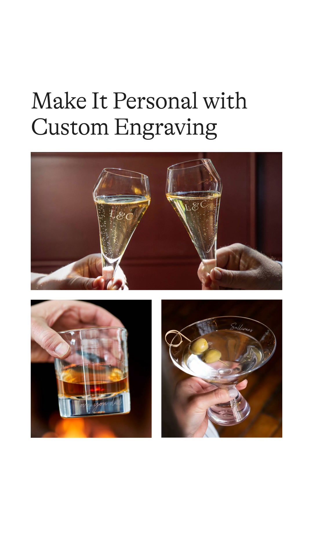 Simon Pearce Facebook ad: A Gift of Personalization
