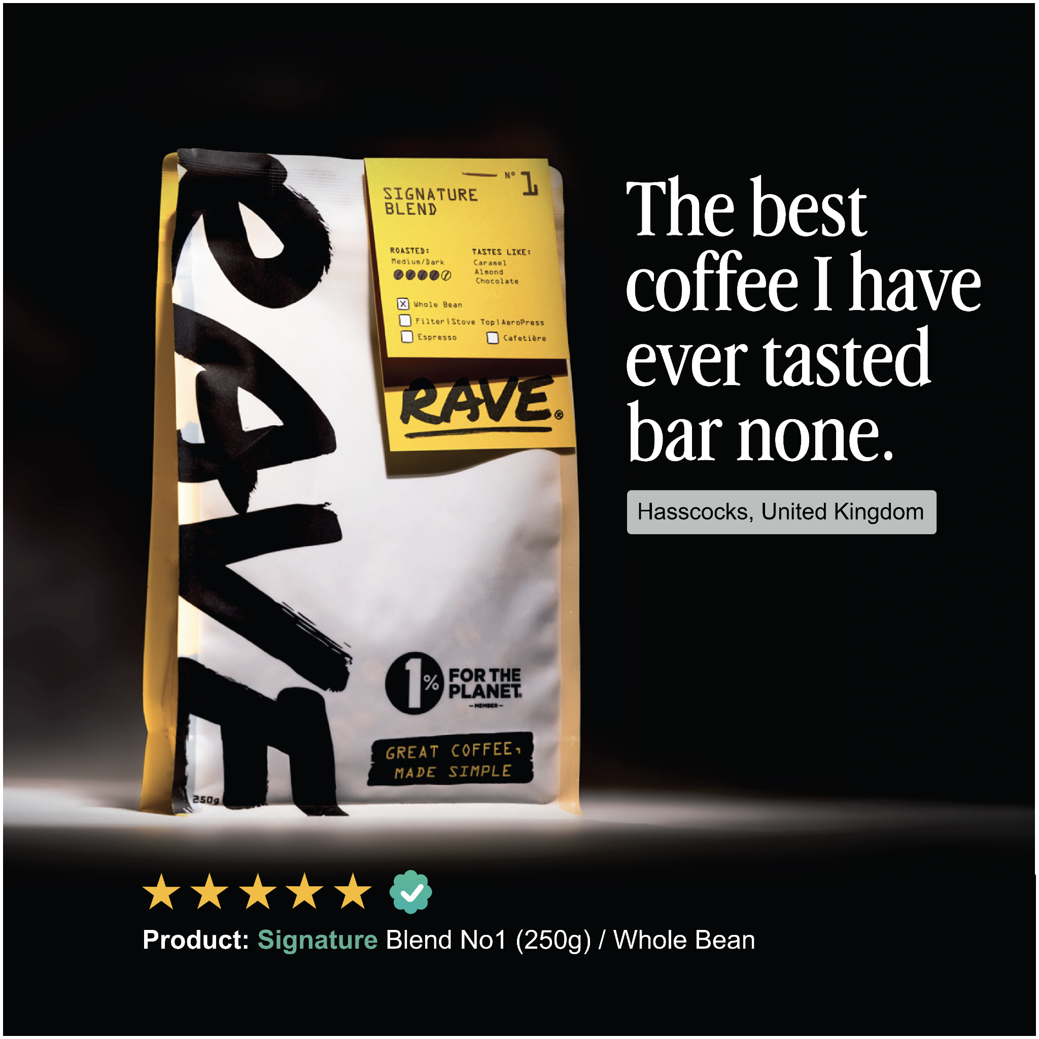 Rave Coffee Facebook ad