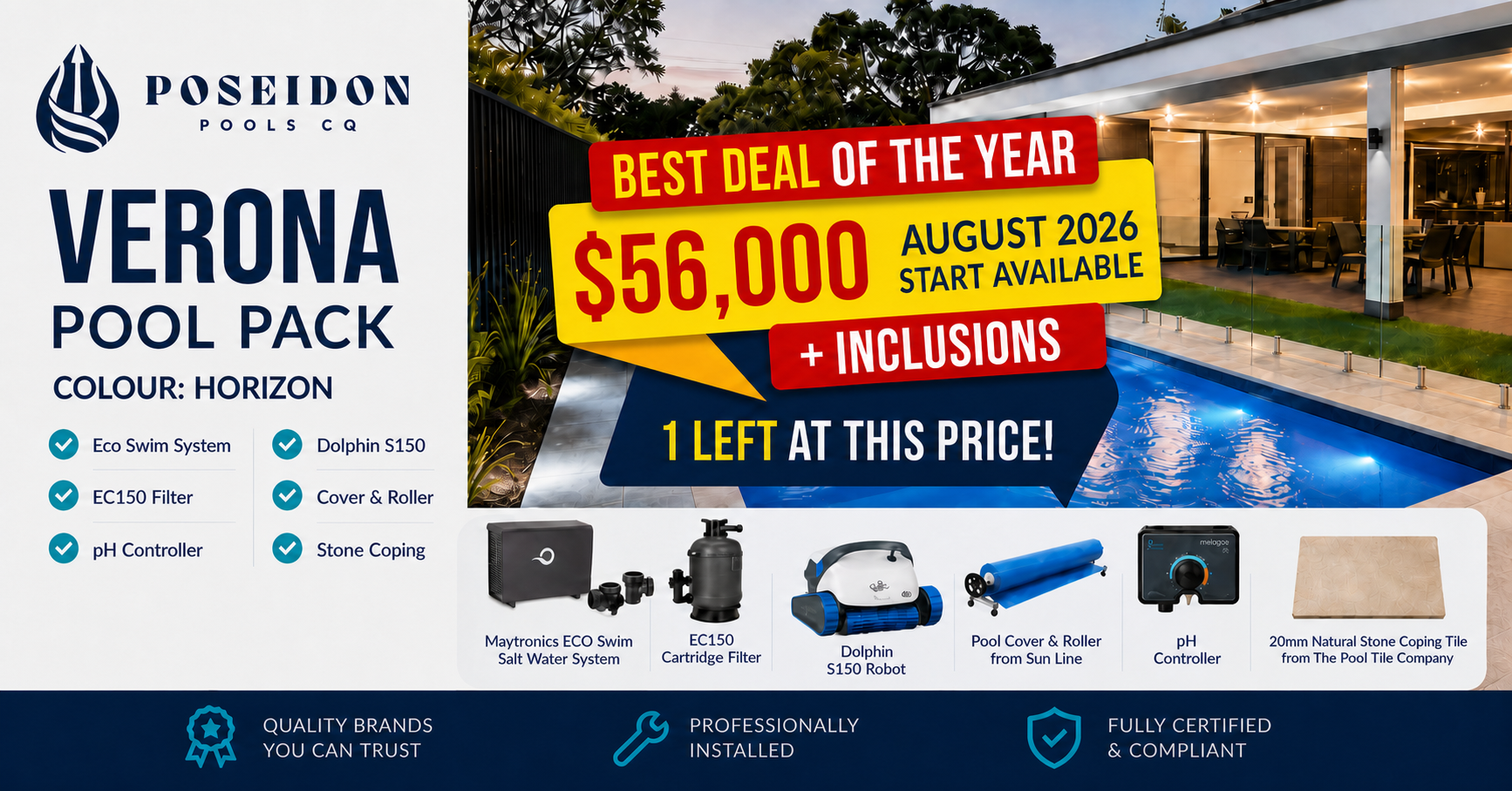 Poseidon Pools CQ Facebook ad from Jul 14, 2026