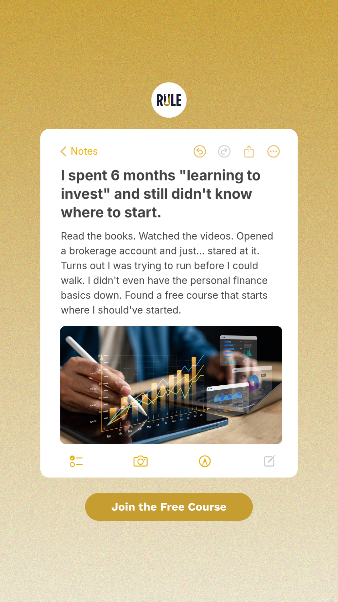 Phil Town's Rule #1 Investing Facebook ad: Sign up now to secure your spot.