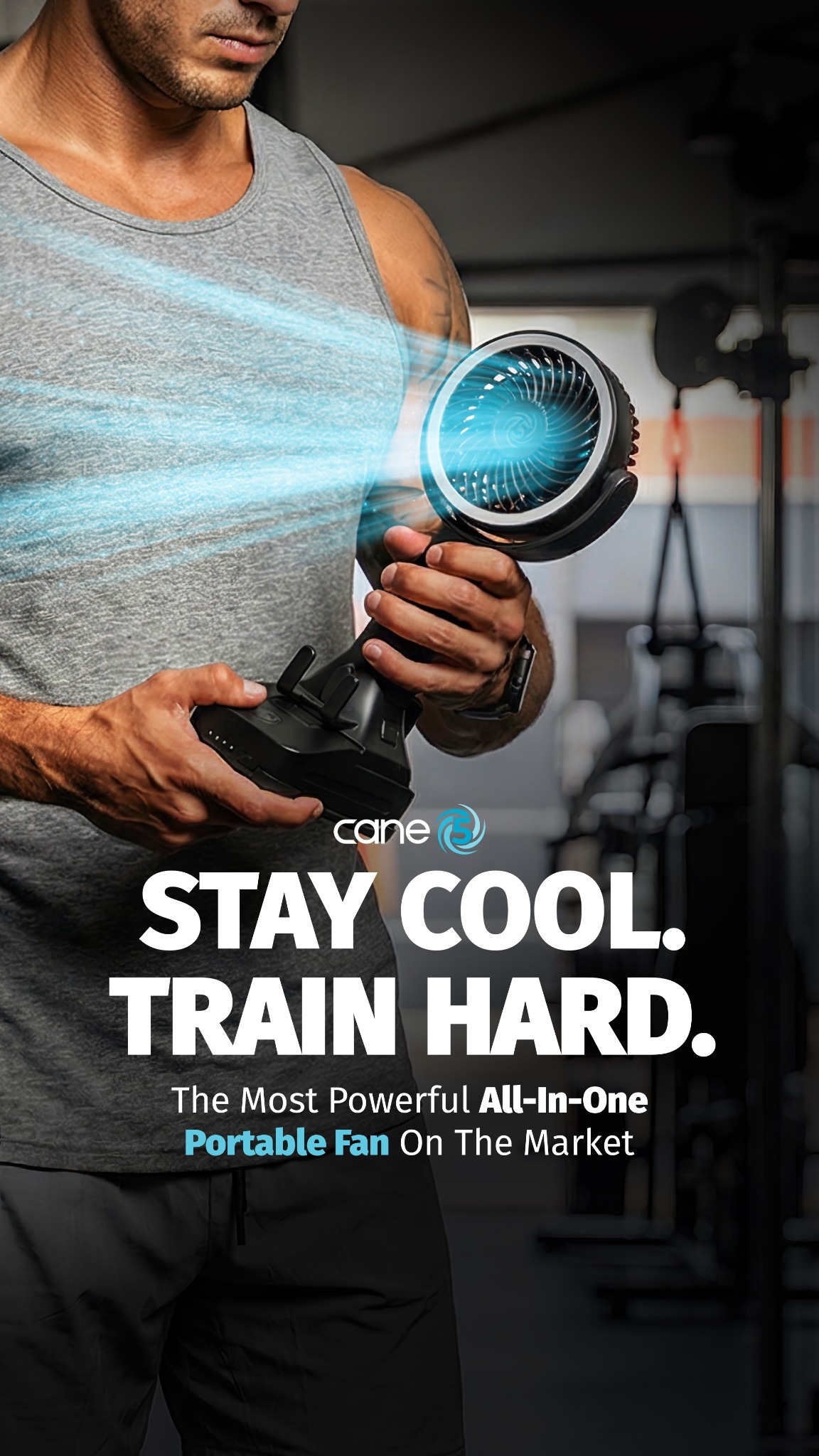 Cane5 Fans Facebook ad: Stay Cool. Train Hard.