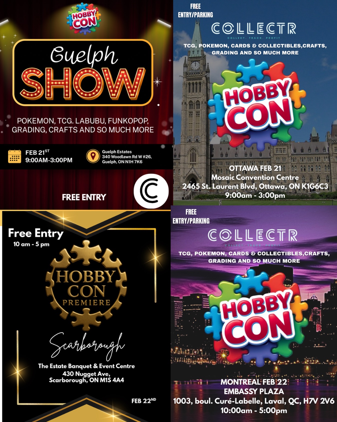 thehobbycon Facebook ad: 4 SHOWS. 1 WEEKEND.