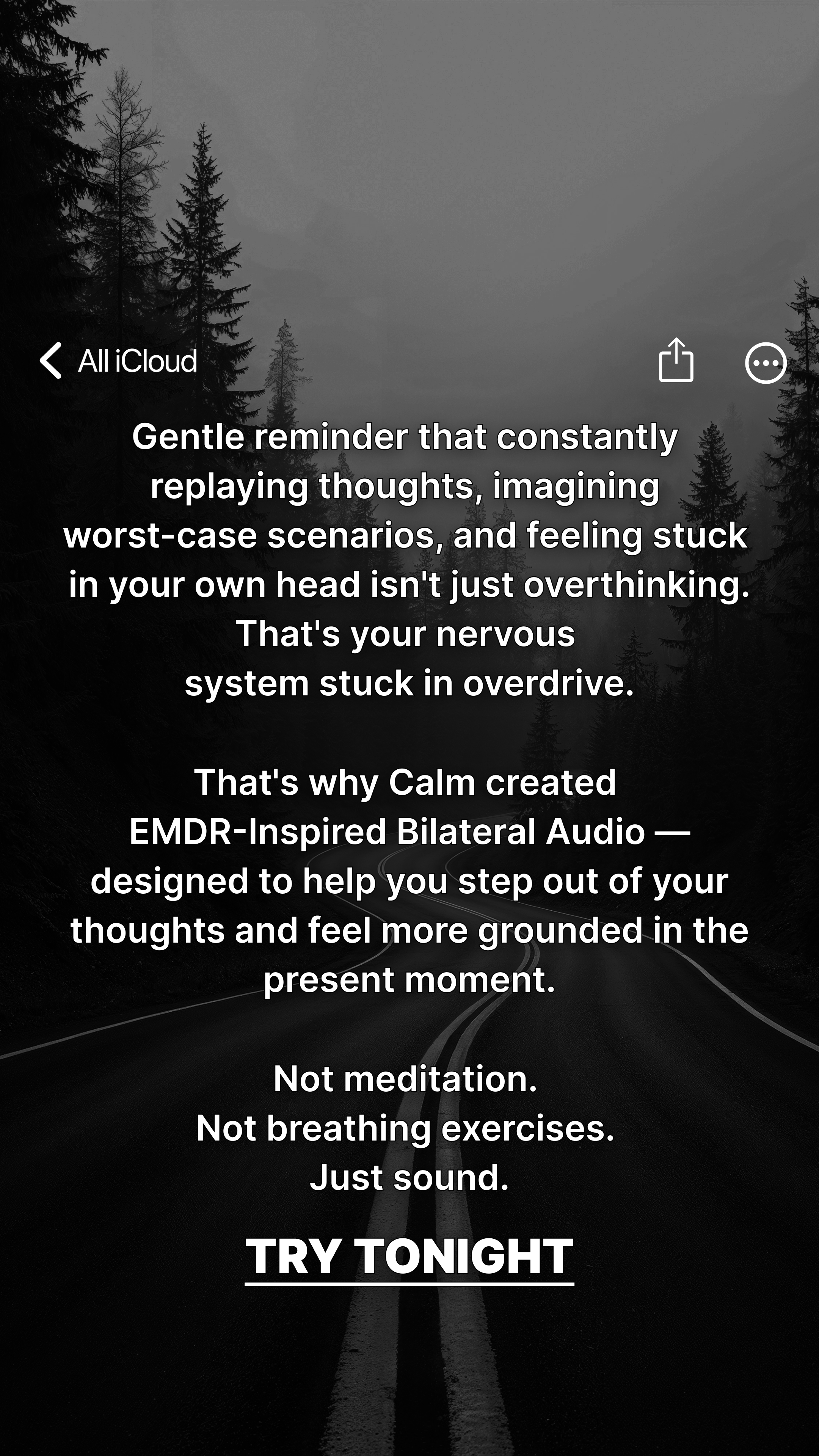 Calm Facebook ad