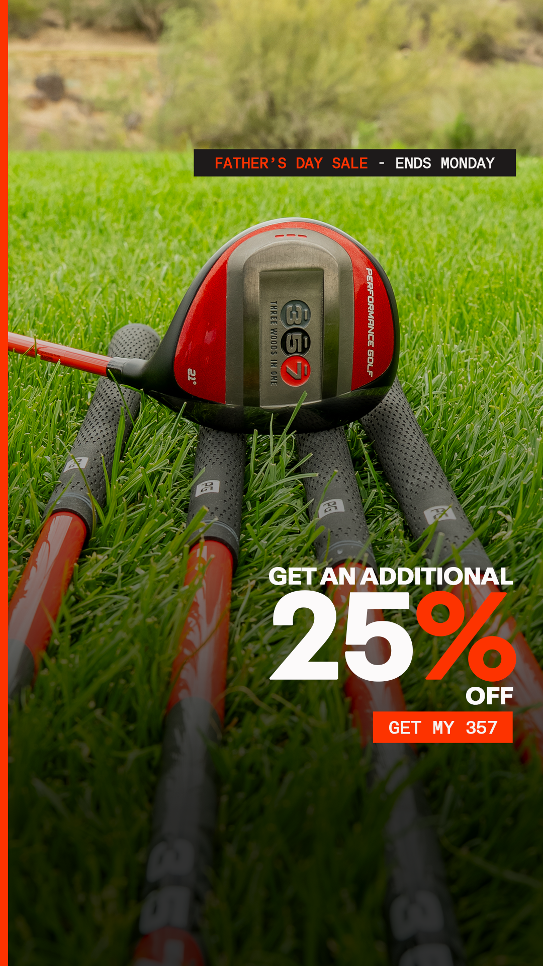 Performance Golf Facebook ad