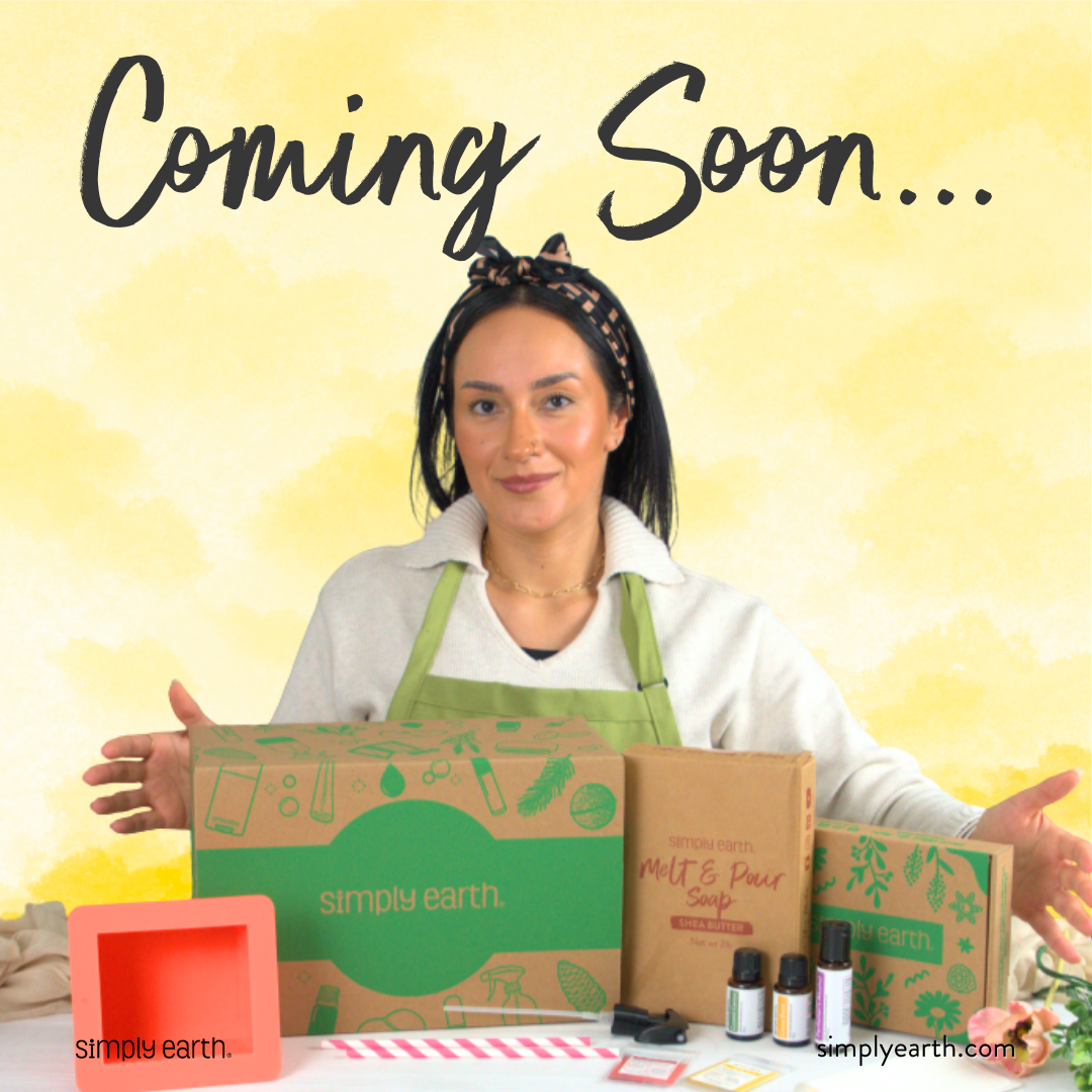Simply Earth Facebook ad: Create Your Own Sunset-Inspired Soap Bars with Our DIY Kit!