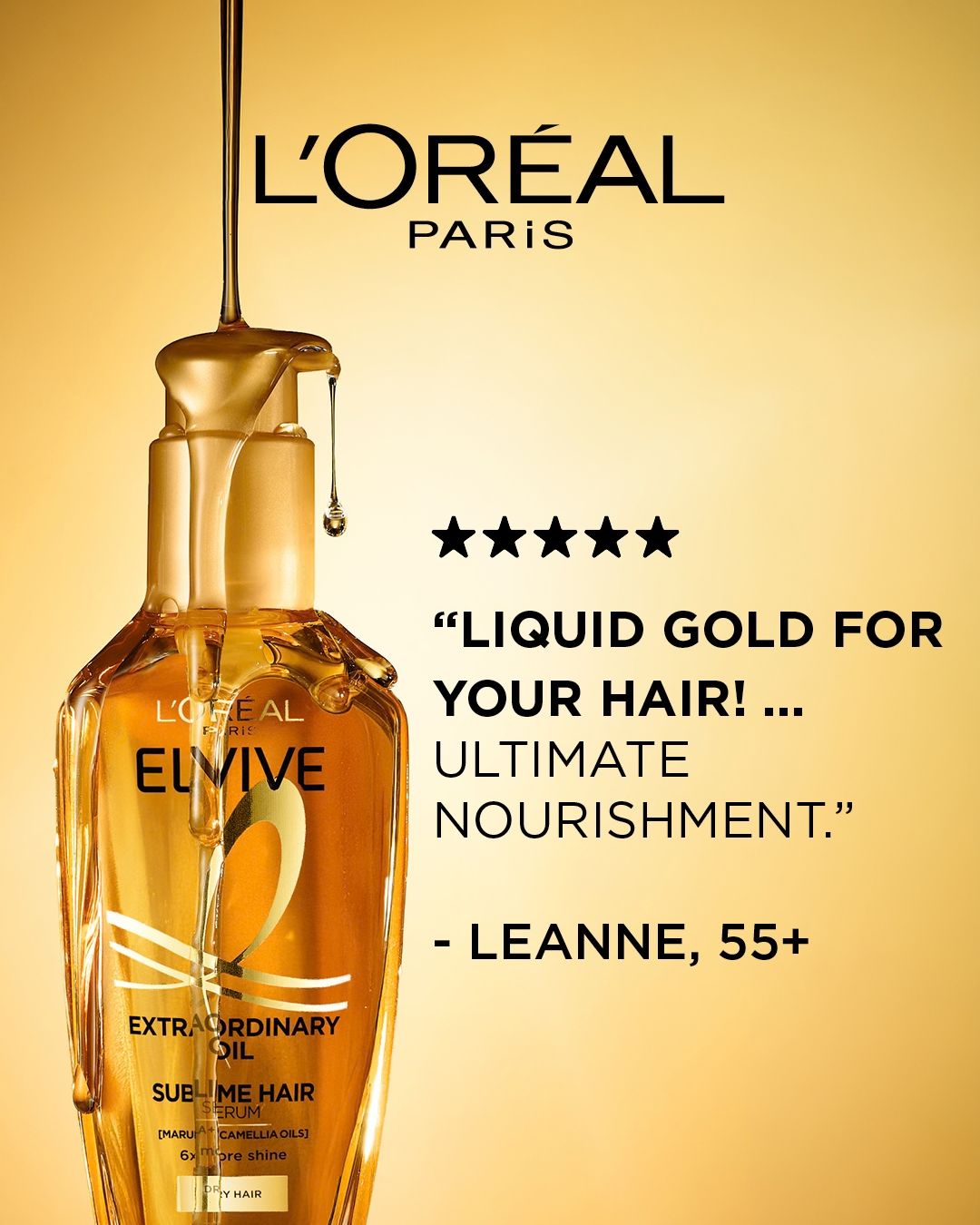 L'Oréal Paris Facebook ad: L'Oreal Paris Extraordinary Oil Serum | Just one…