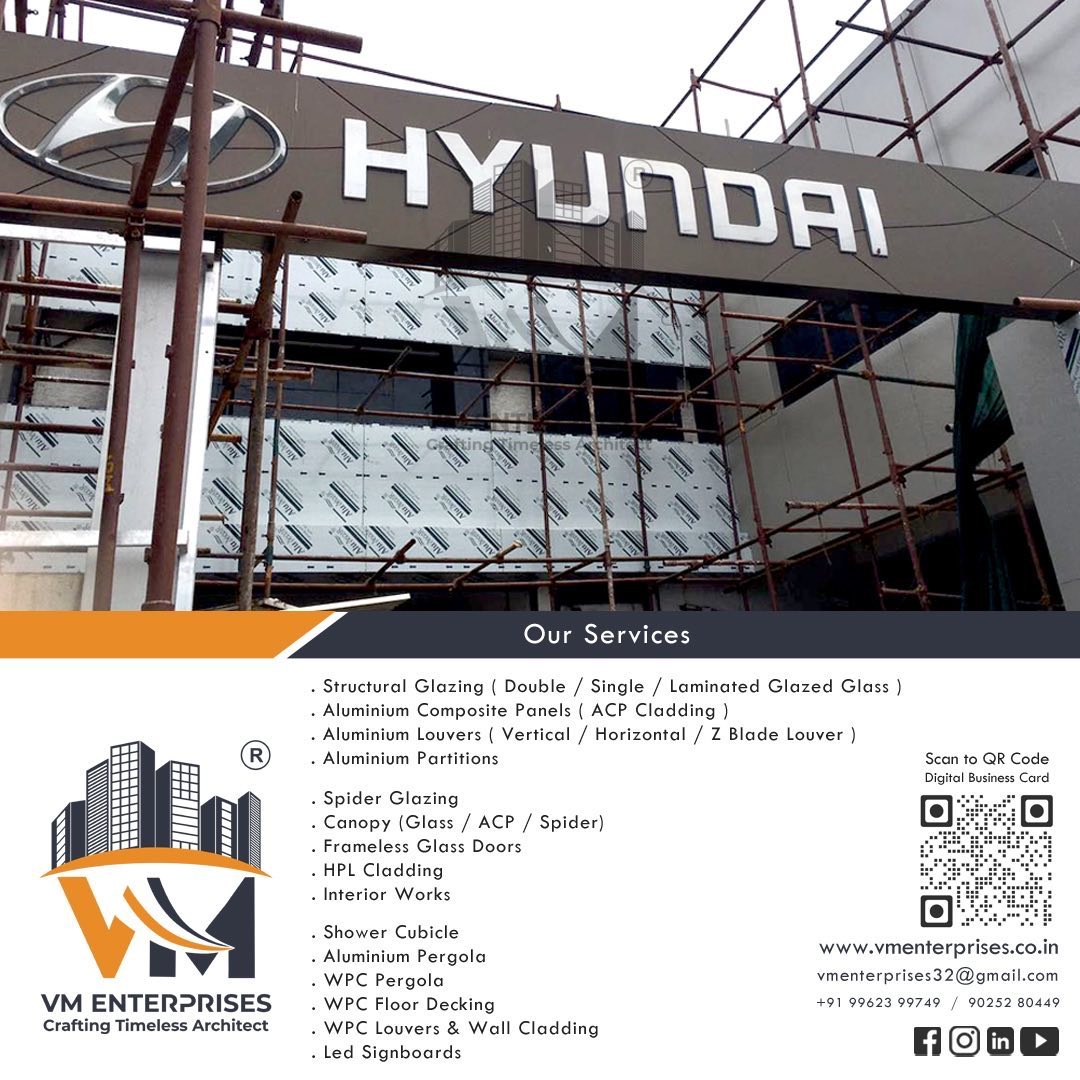 VM Glazing and ACP Cladding Facebook ad from Jan 15, 2025
