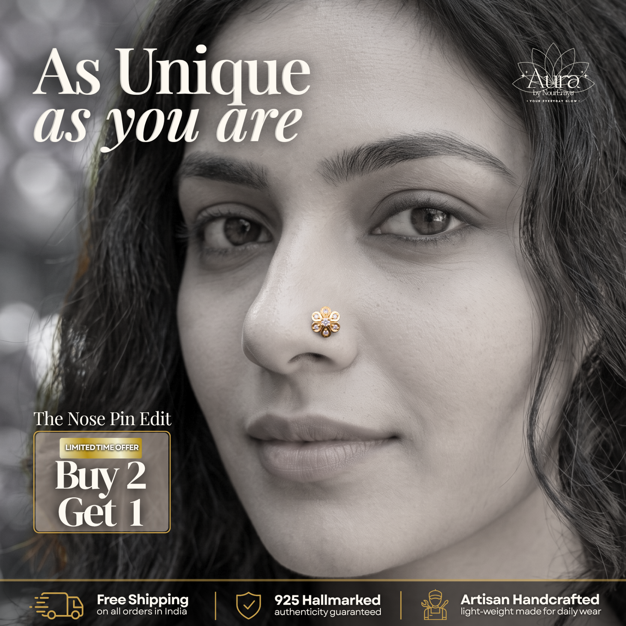 Aura by NourEraya Facebook ad: Limited Drop | Buy 2 Get 1 FREE