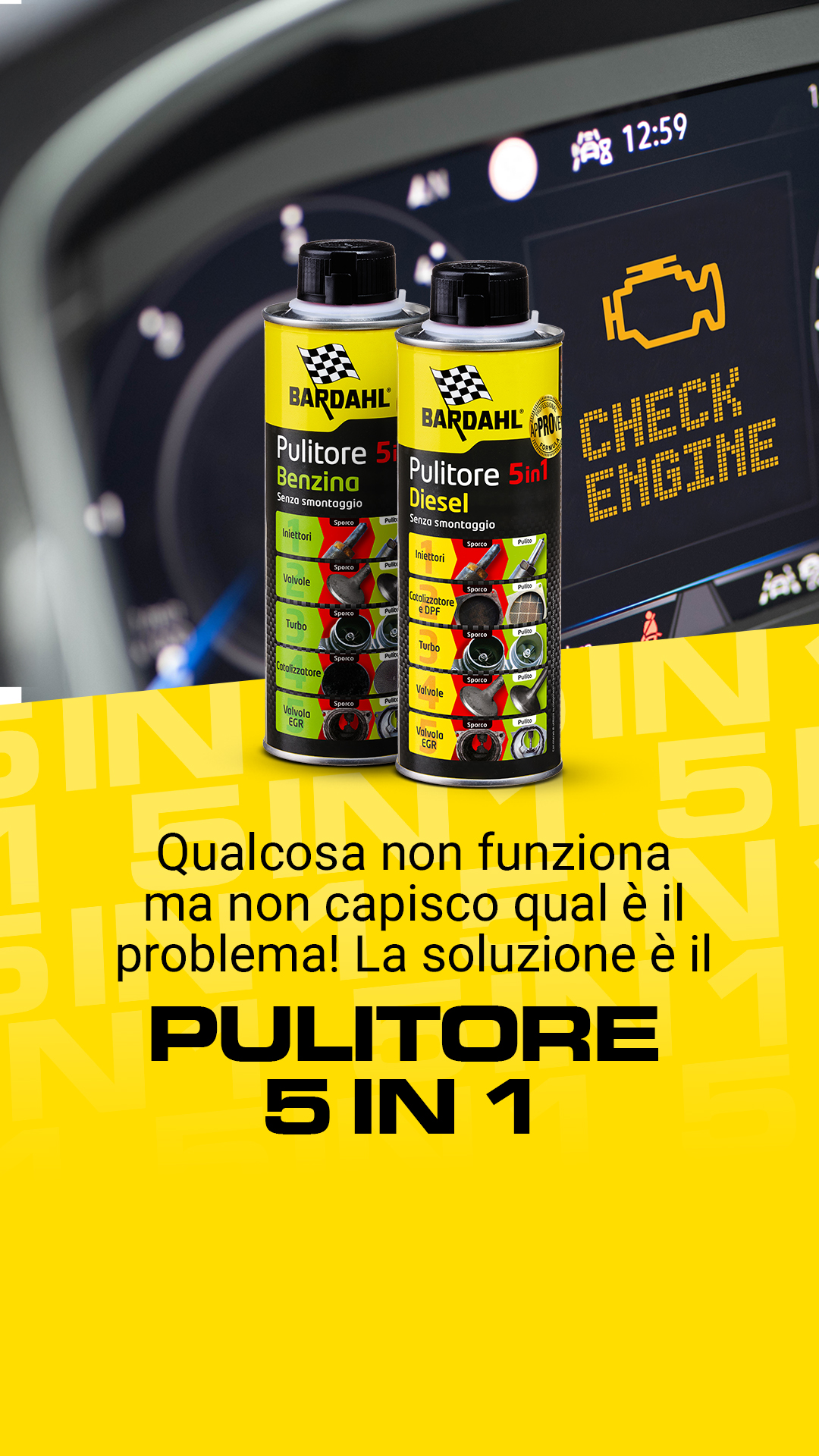 Bardahl Italia Facebook ad: PULITORE 5 IN 1 - Additivi Carburante - Bardahl Italia