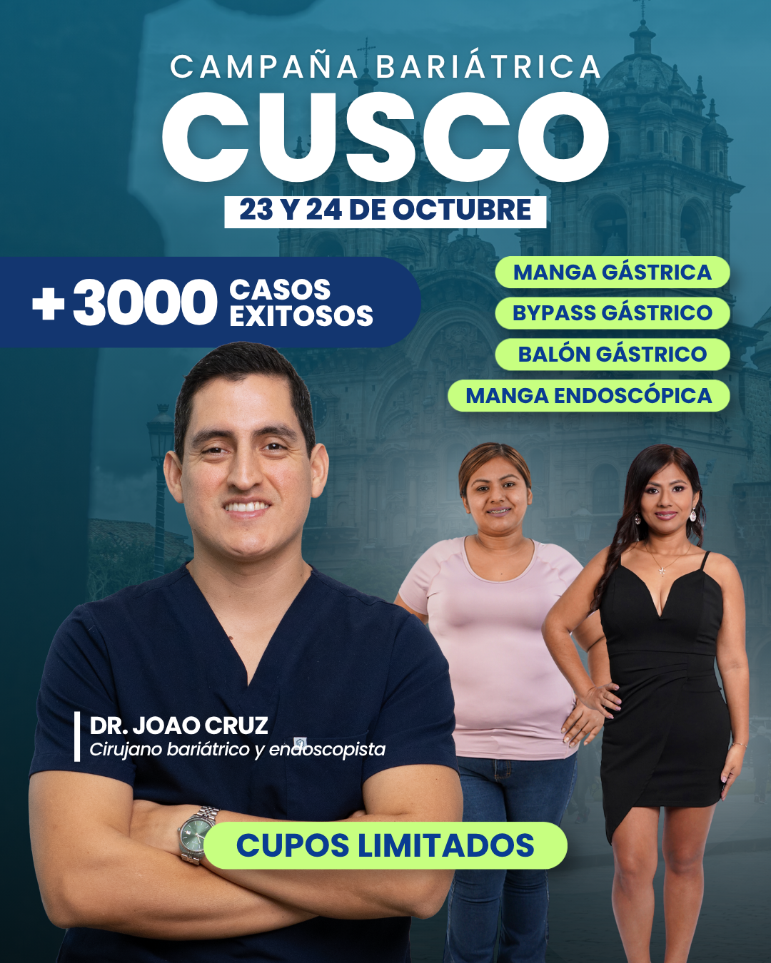 Dr. Joao Cruz - Cirugía y Endoscopía Bariátrica Facebook ad: Escríbenos