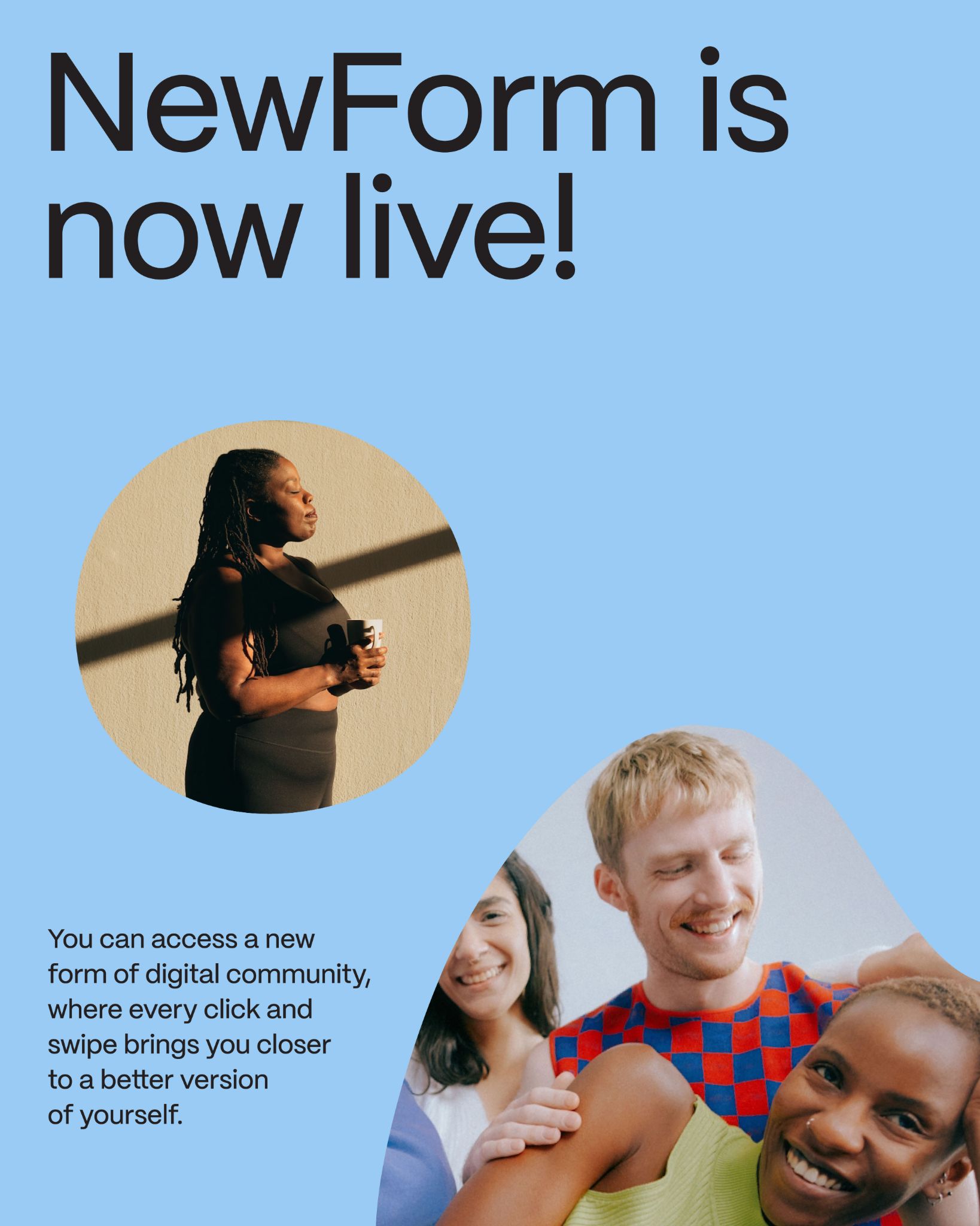 NewForm Community Facebook ad: Same mission, new name.