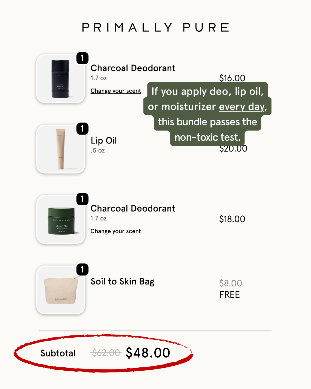 Primally Pure Skincare Facebook ad