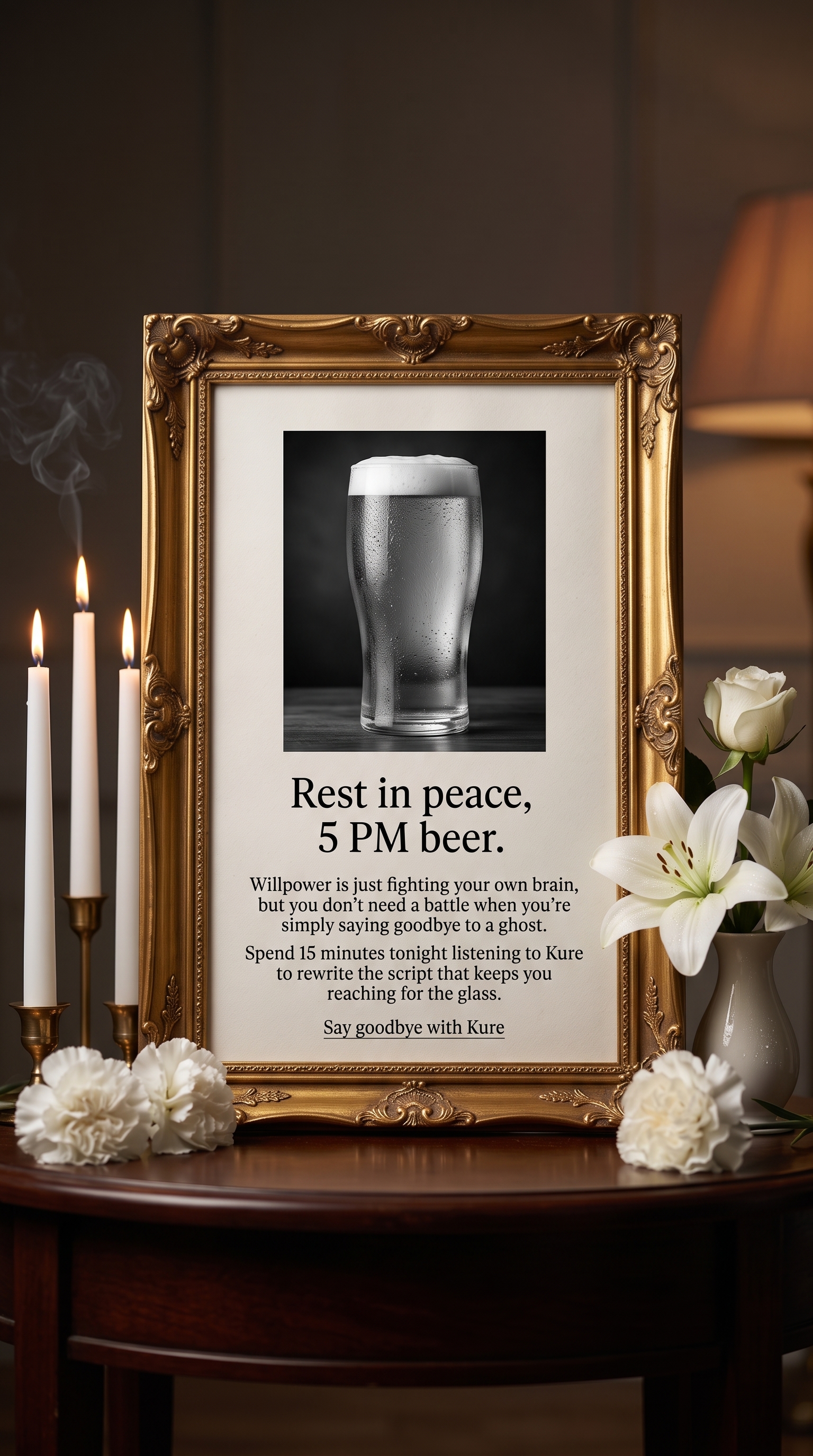 Hypnosis to Stop Drinking Facebook ad