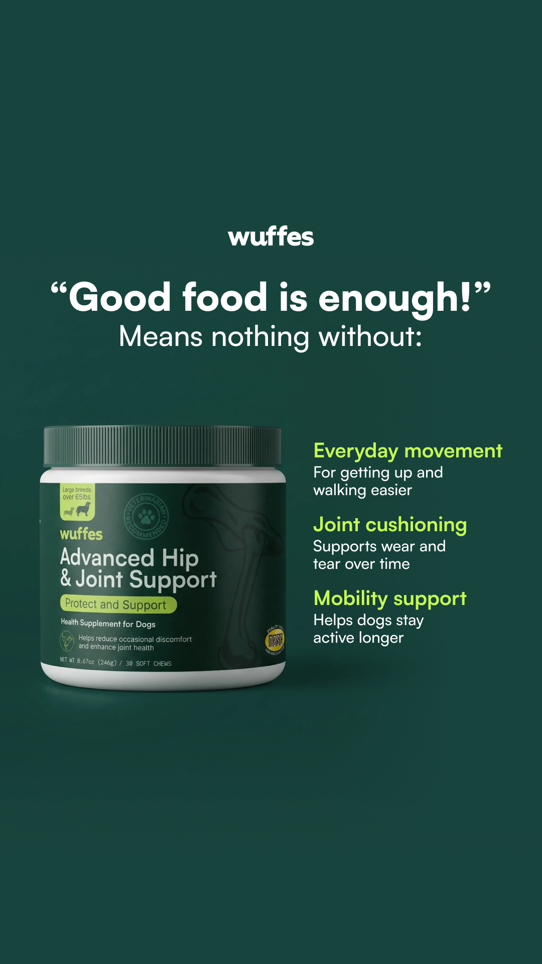 Wuffes Facebook ad