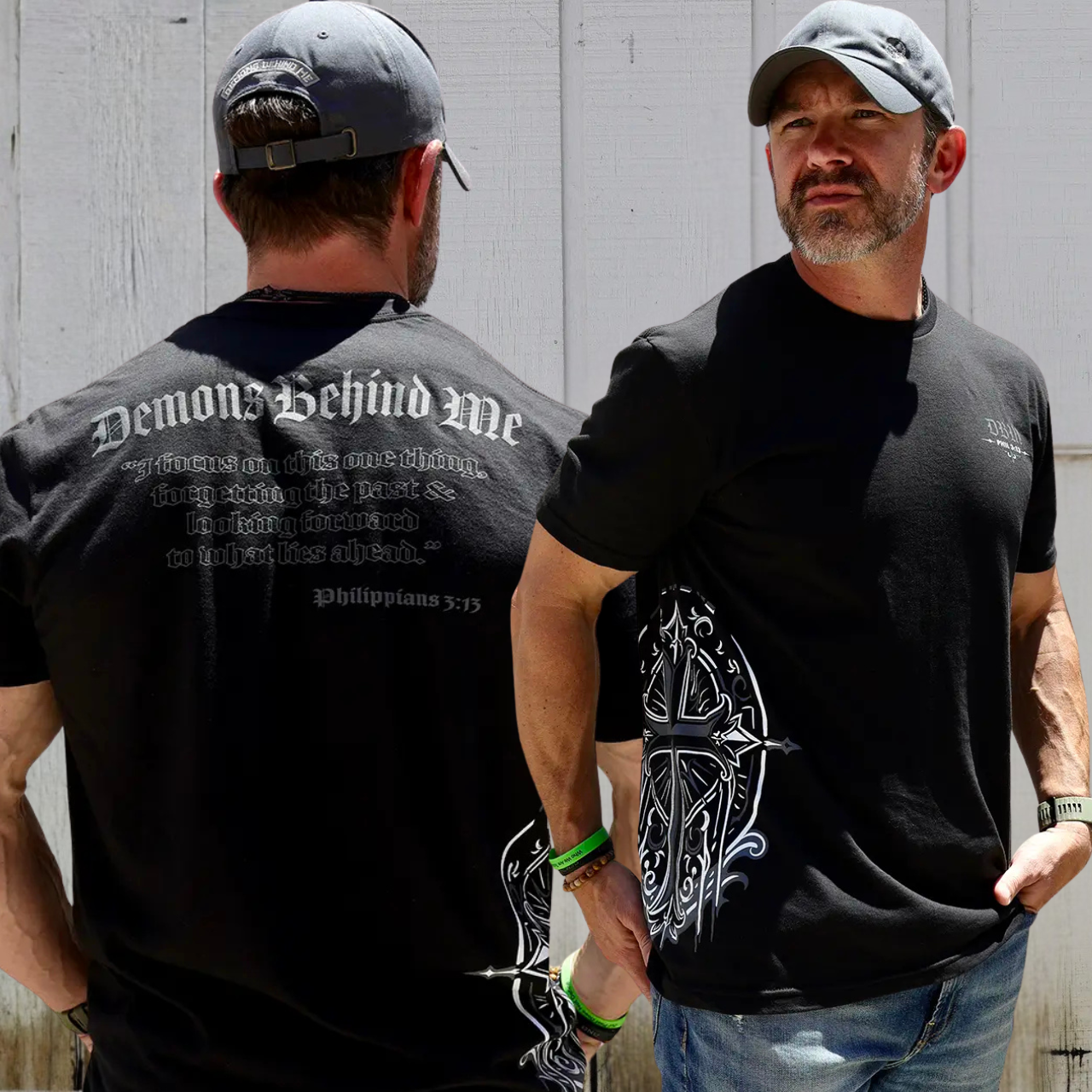 Demons Behind Me Inspirational Clothing & Apparel Facebook ad