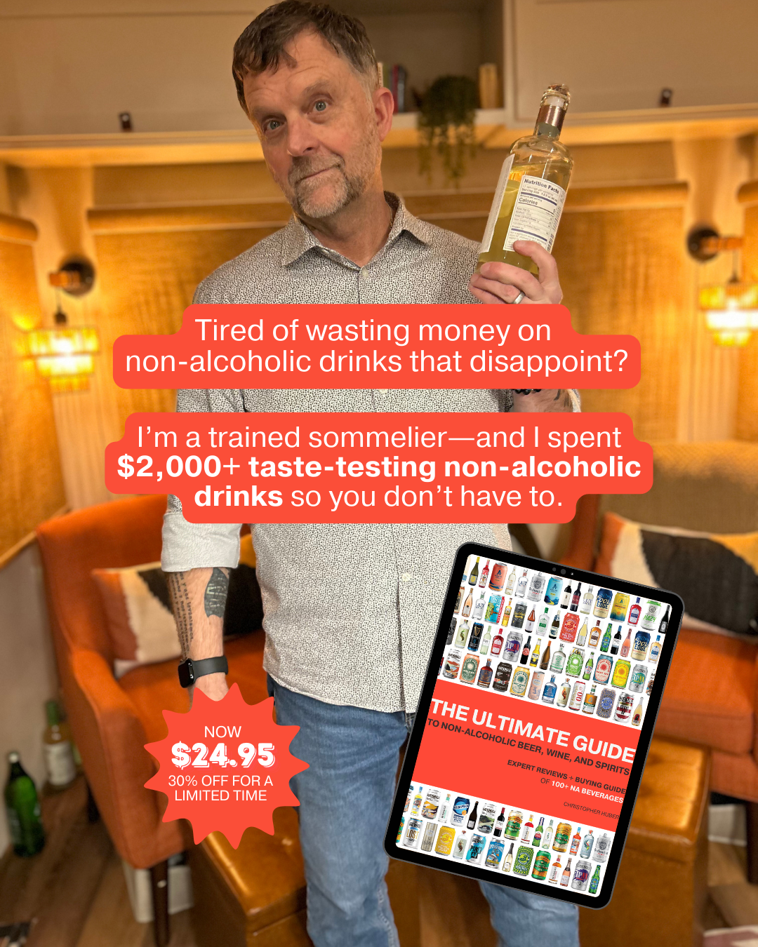 Everyday Monk Facebook ad: Never waste money on bad non-alcoholic drinks again