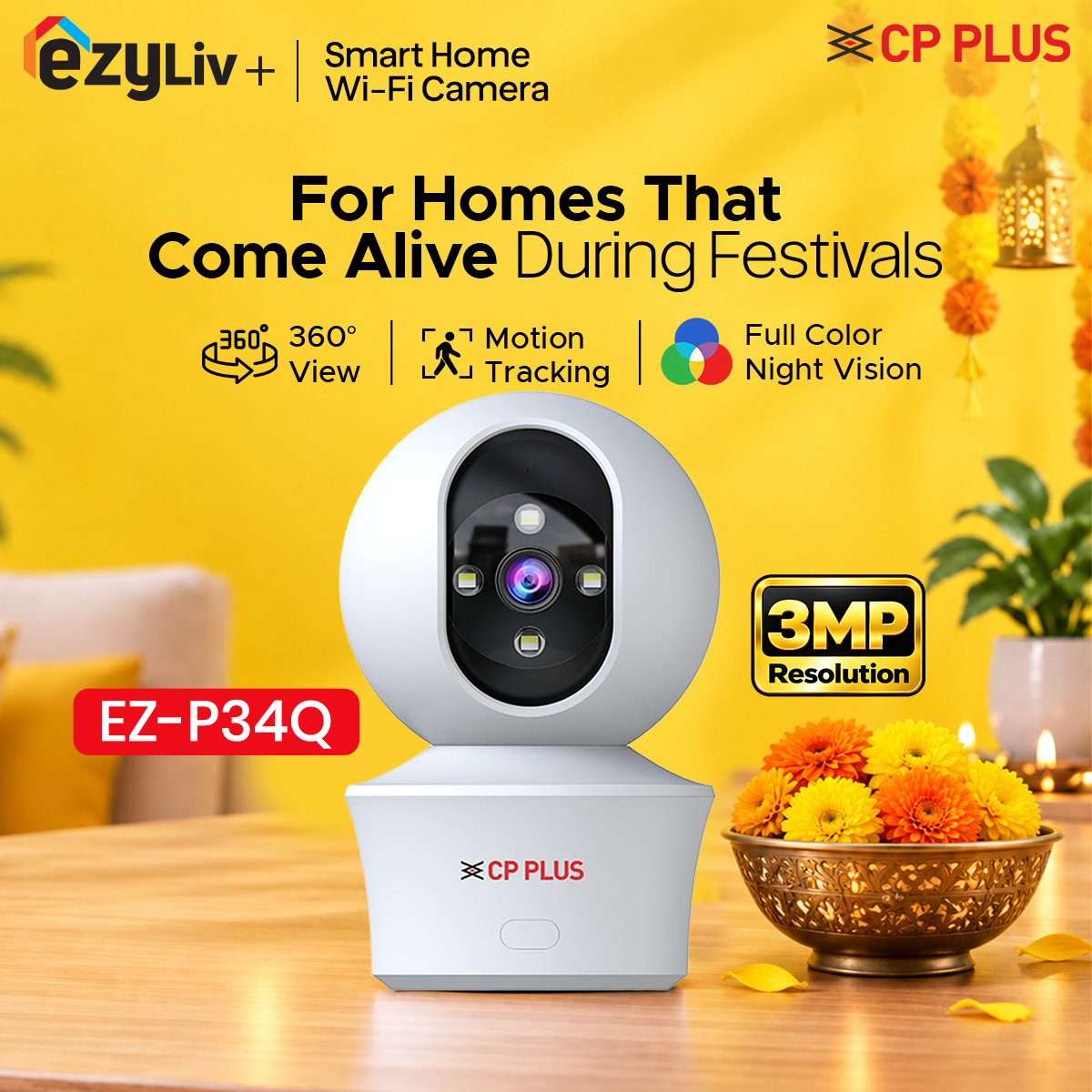CP PLUS Facebook ad: Secure Every Corner with CP PLUS EZ-P34Q