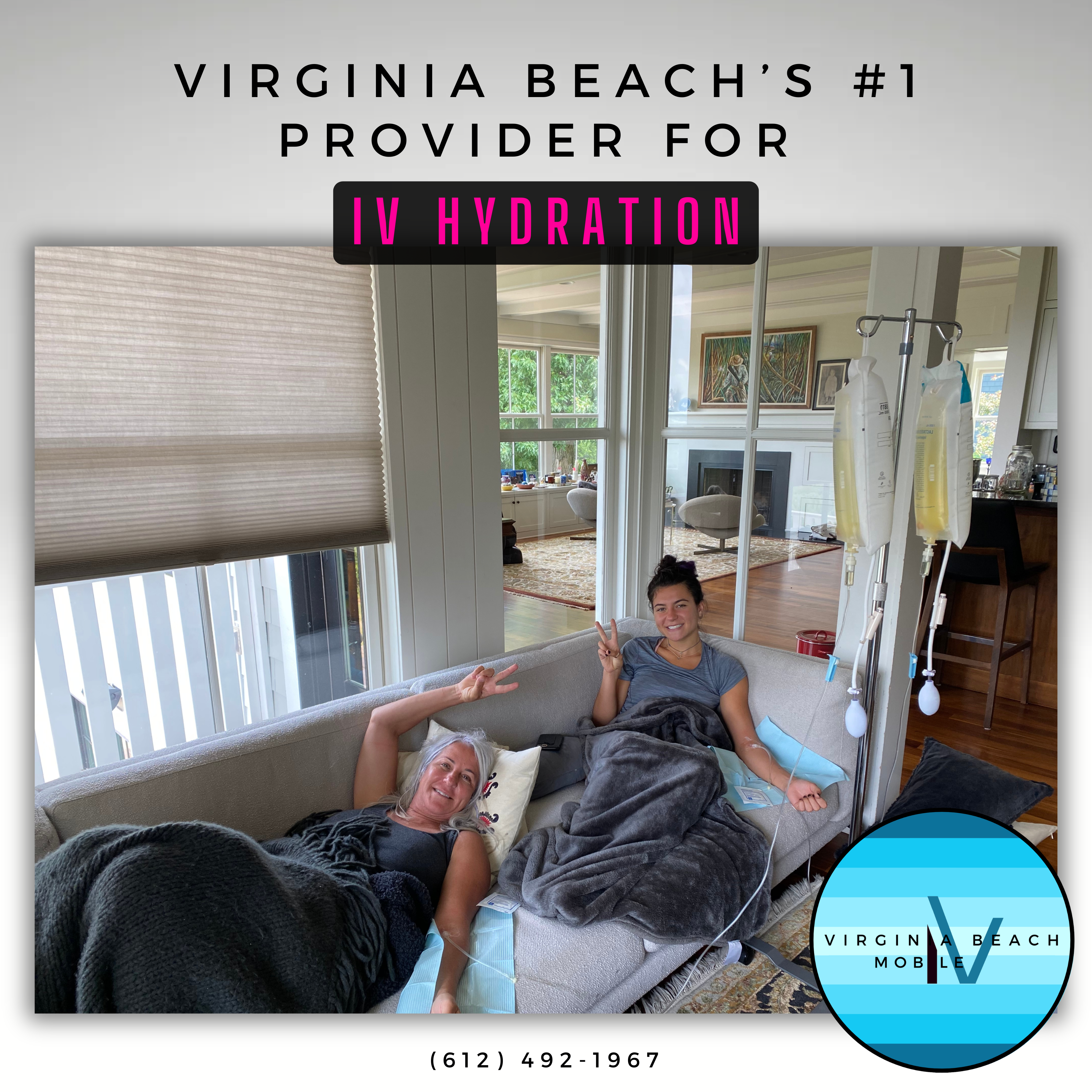 Virginia Beach Mobile IV Facebook ad: We are Virginia Beach's provider for in-home IV…