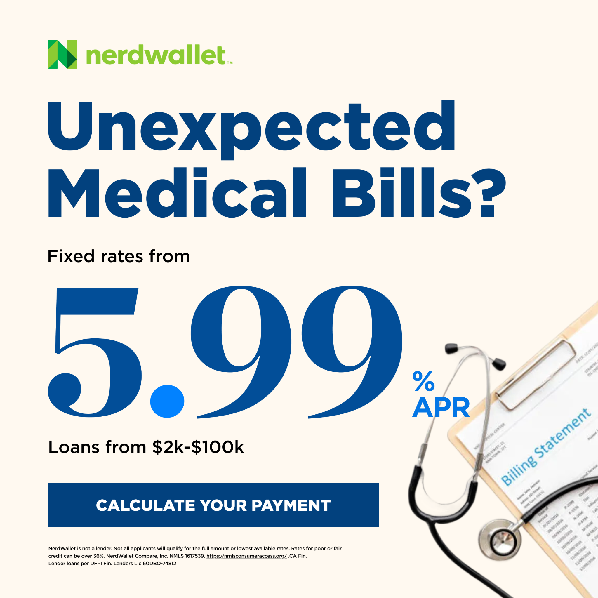 NerdWallet Facebook ad