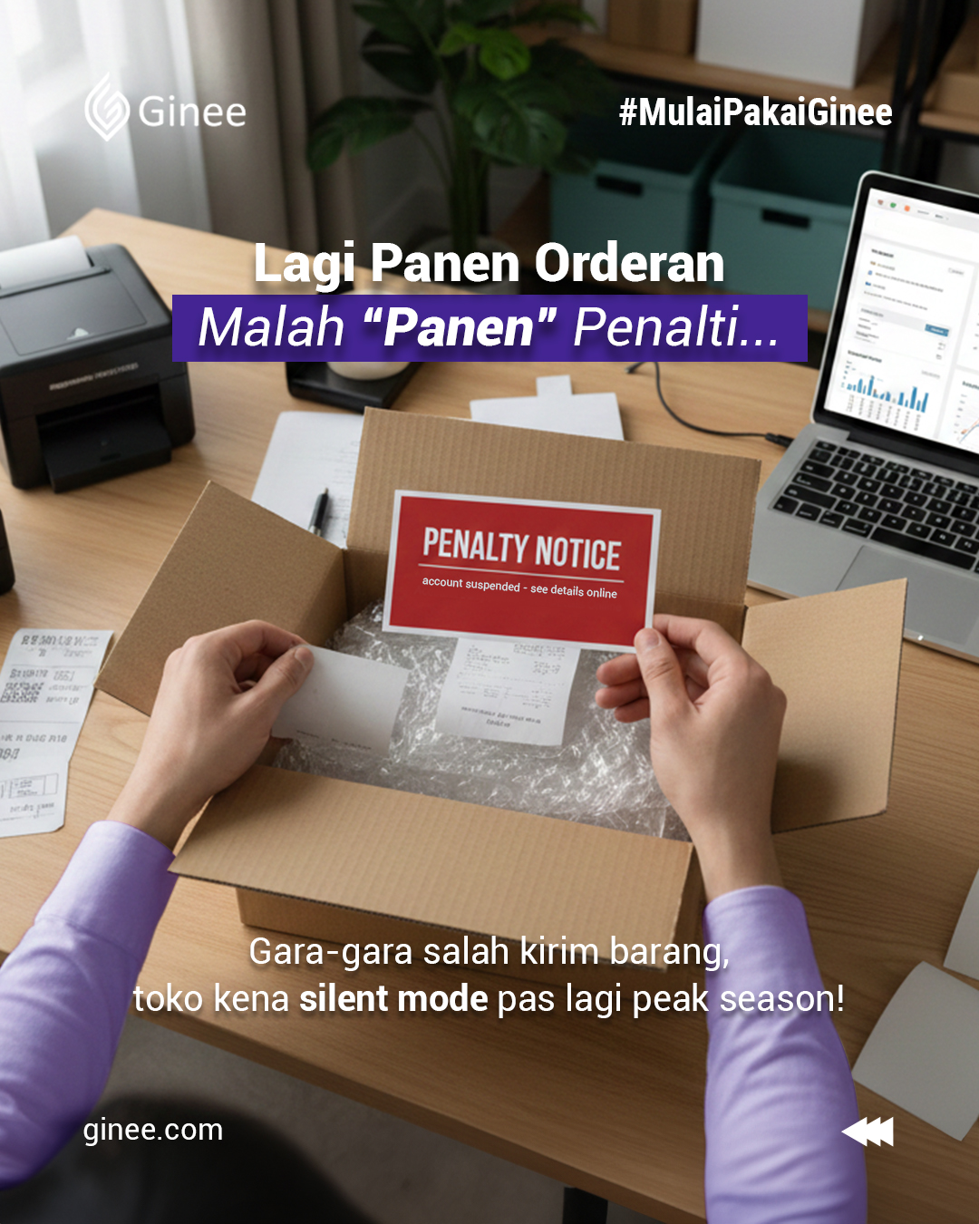 Ginee Indonesia Facebook ad: GINI JADINYA KALAU NGGAK TELITI!