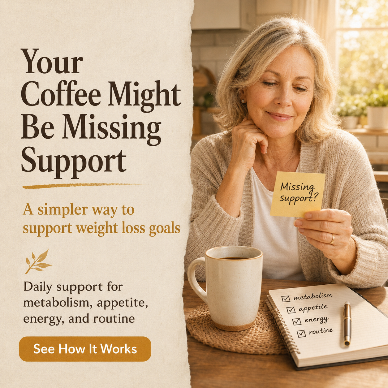 Dr Rebecca Collins - Weight Loss Coach Facebook ad: Not Another Harsh Fat-Burner