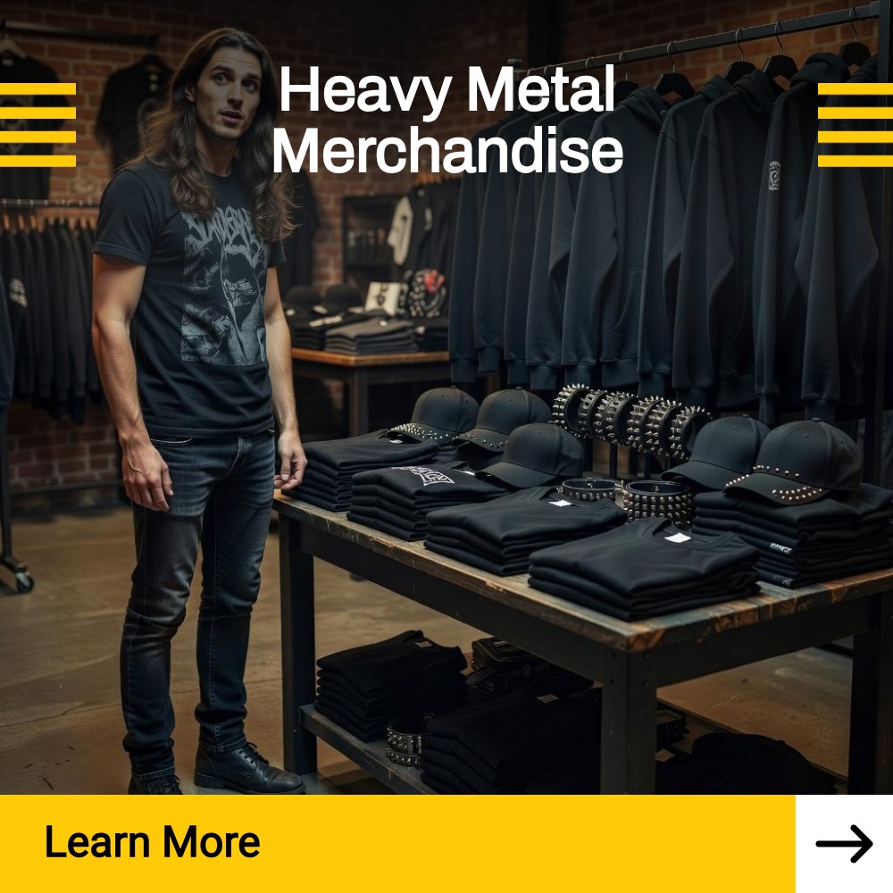 Serene Scribe Trending Facebook ad: Heavy Metal Merchandise!