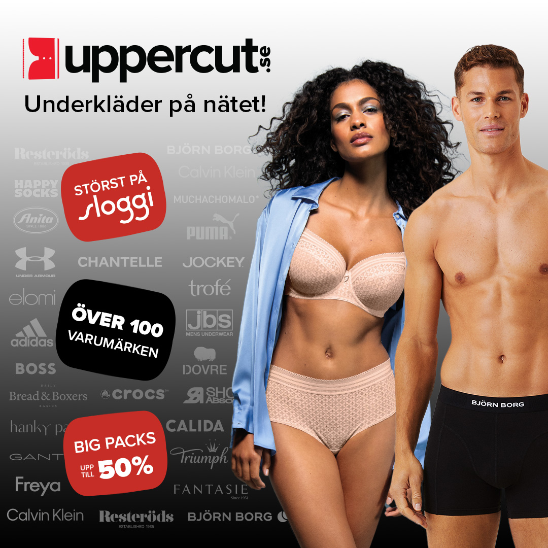 Uppercut.se Facebook ad: Underkläder på nätet för killar & tjejer - Uppercut.se