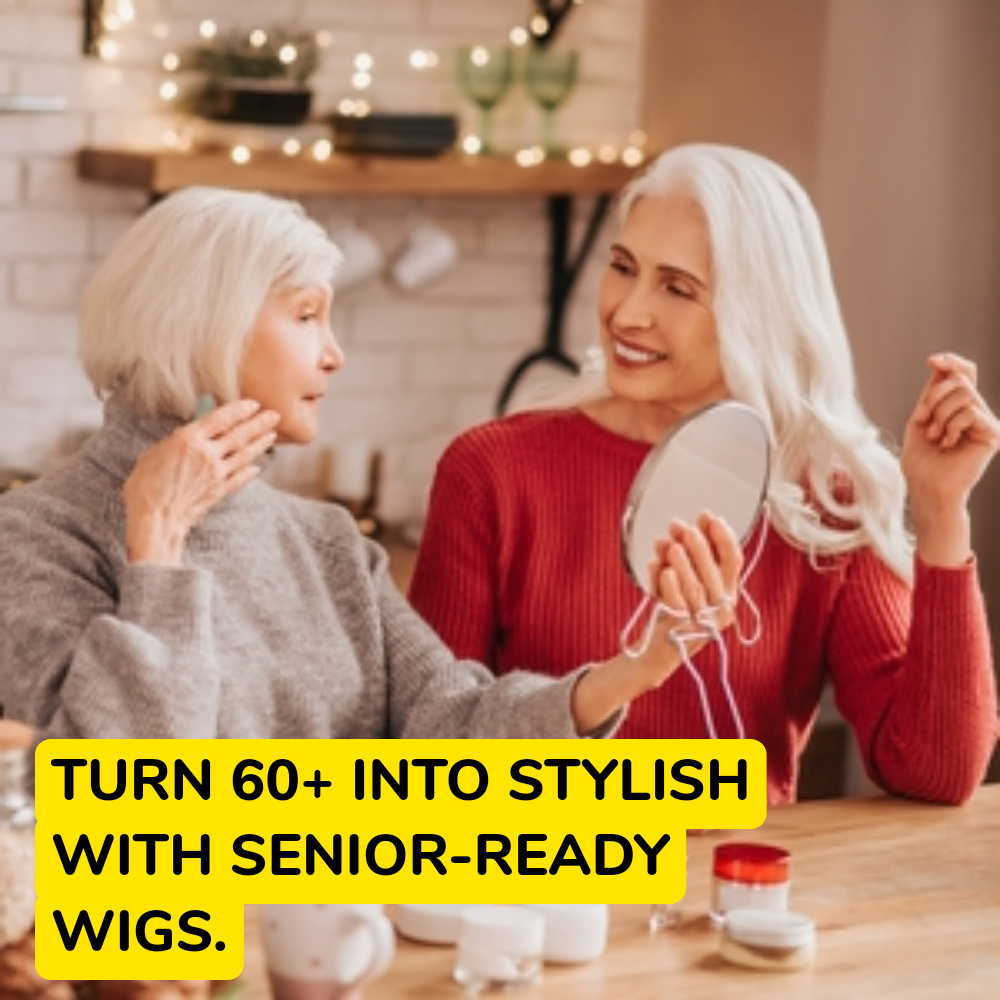 SwiftResults Prime Facebook ad: Seniors 60+ Wigs Discount Deals.