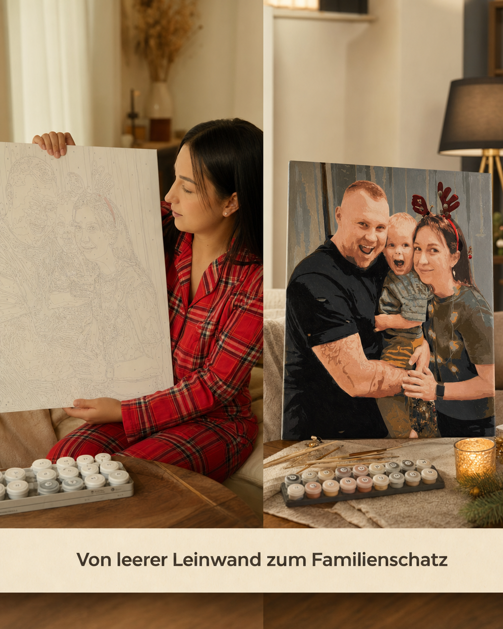 Davincified Germany Facebook ad: Fertig gerahmtes Kunstwerk in 4 Wochen