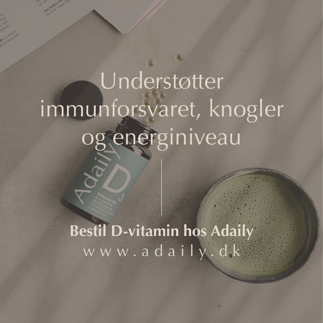 Adaily Copenhagen Facebook ad: Kosttilskud udviklet i Danmark med fokus på kvalitet…