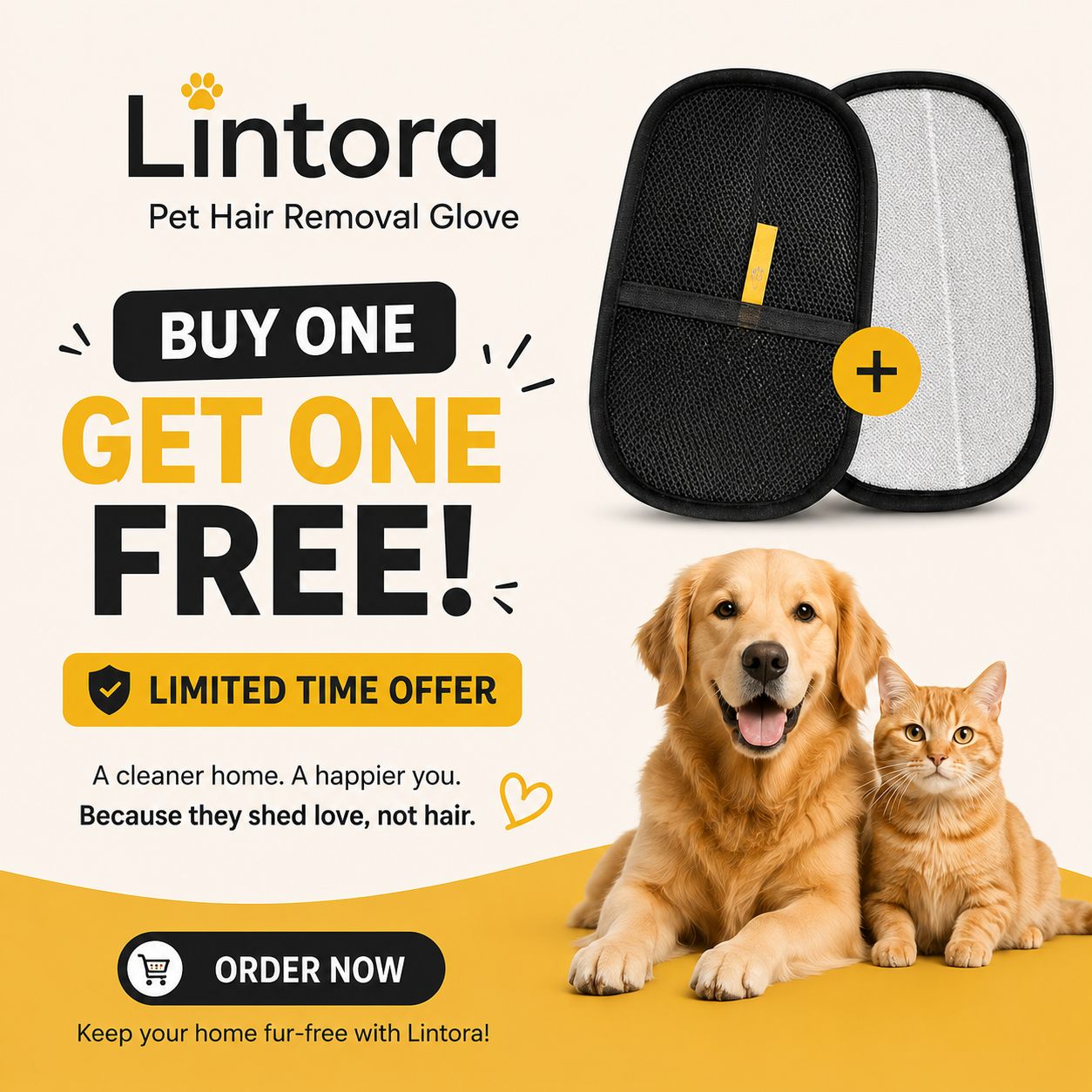 Lintorapet Facebook ad: 50% Off Plus Buy 1 Get 1 Free