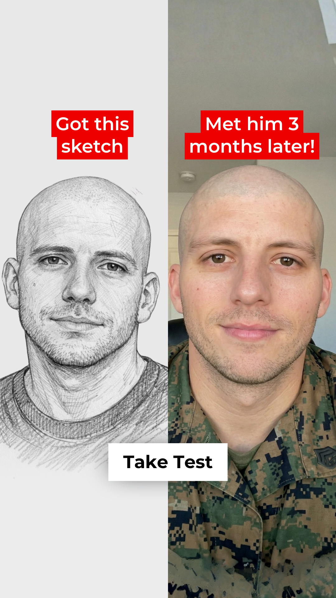 Soulmate Drawing Facebook ad: Take quiz and check it out!
