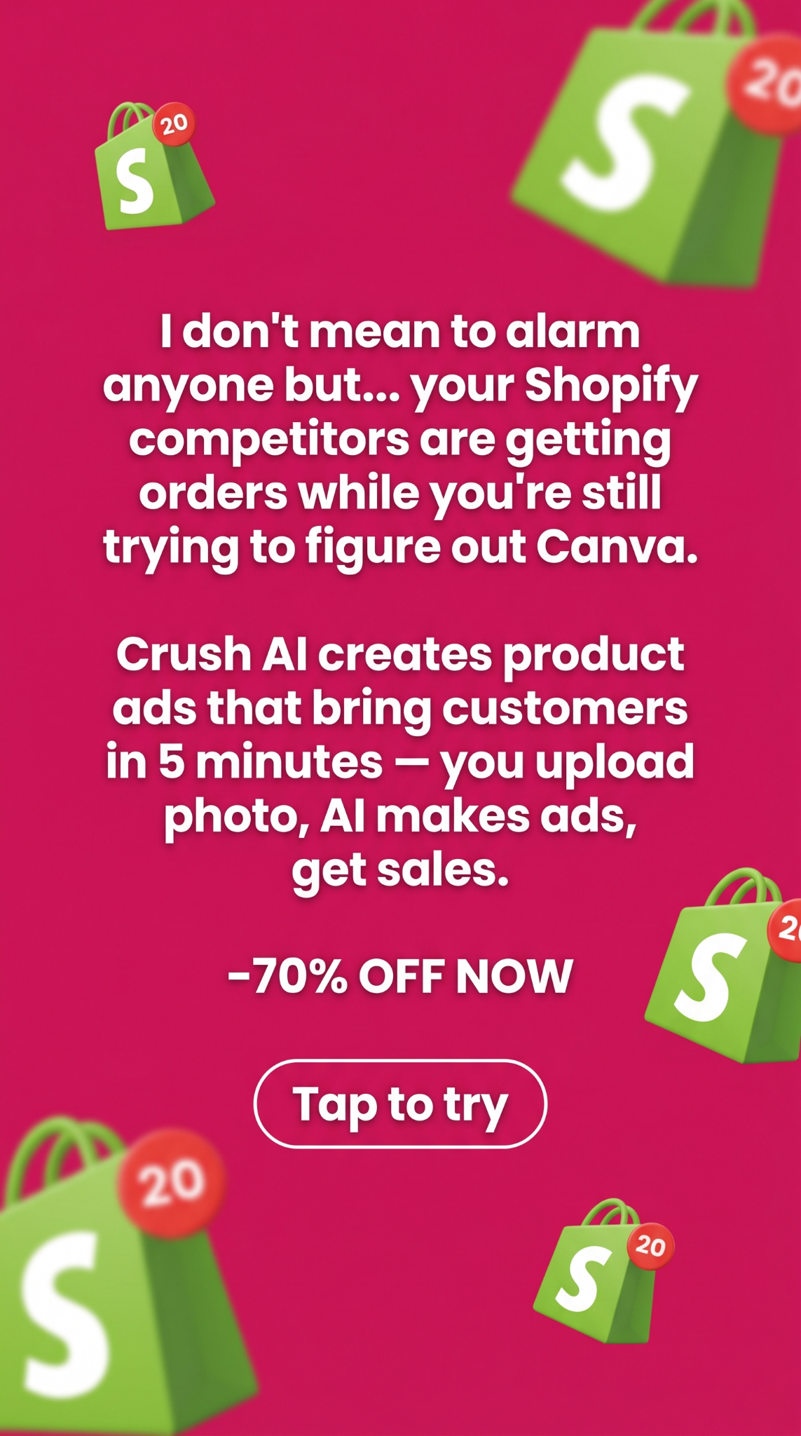 trycrush.ai Facebook ad