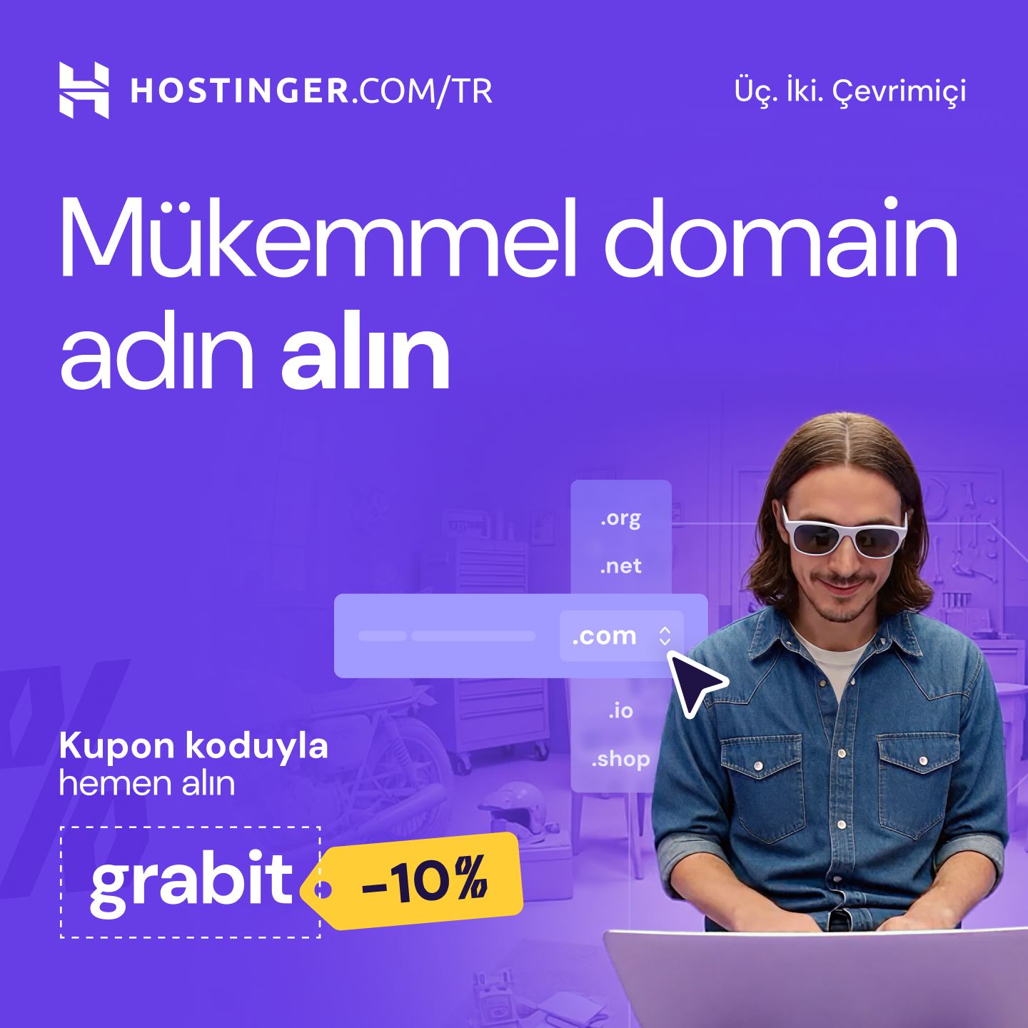 Hostinger Facebook ad: Benzersiz bir domain adıyla öne çıkın