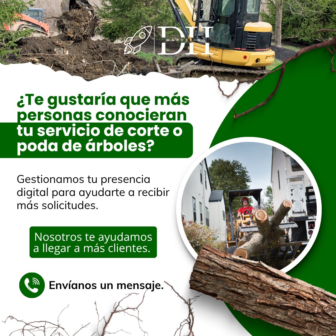 DH Marketing Agency Facebook ad: ¿Ofreces corte o poda de árboles y quieres…