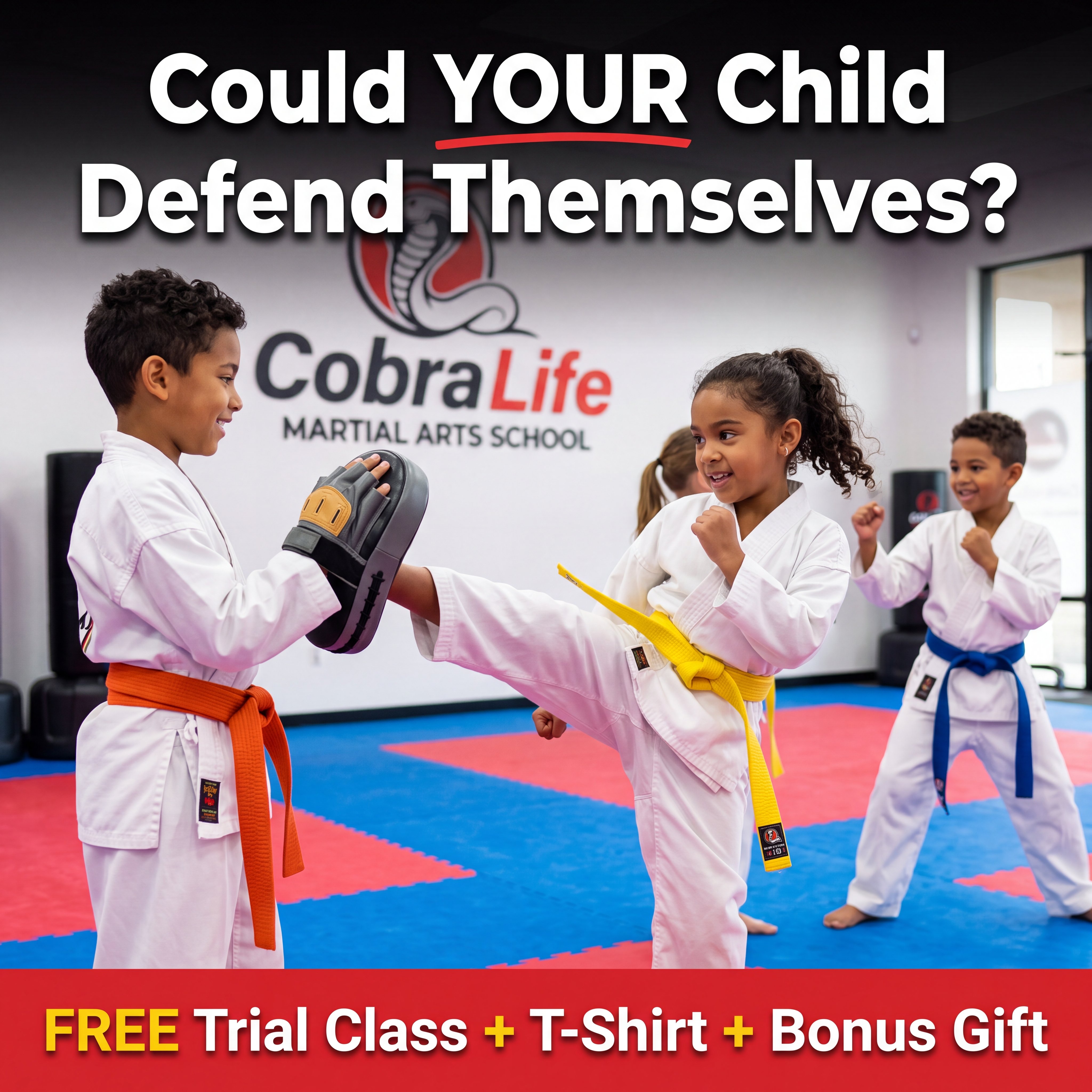 Cobra Life Family Martial Arts Black Belt Academy Facebook ad