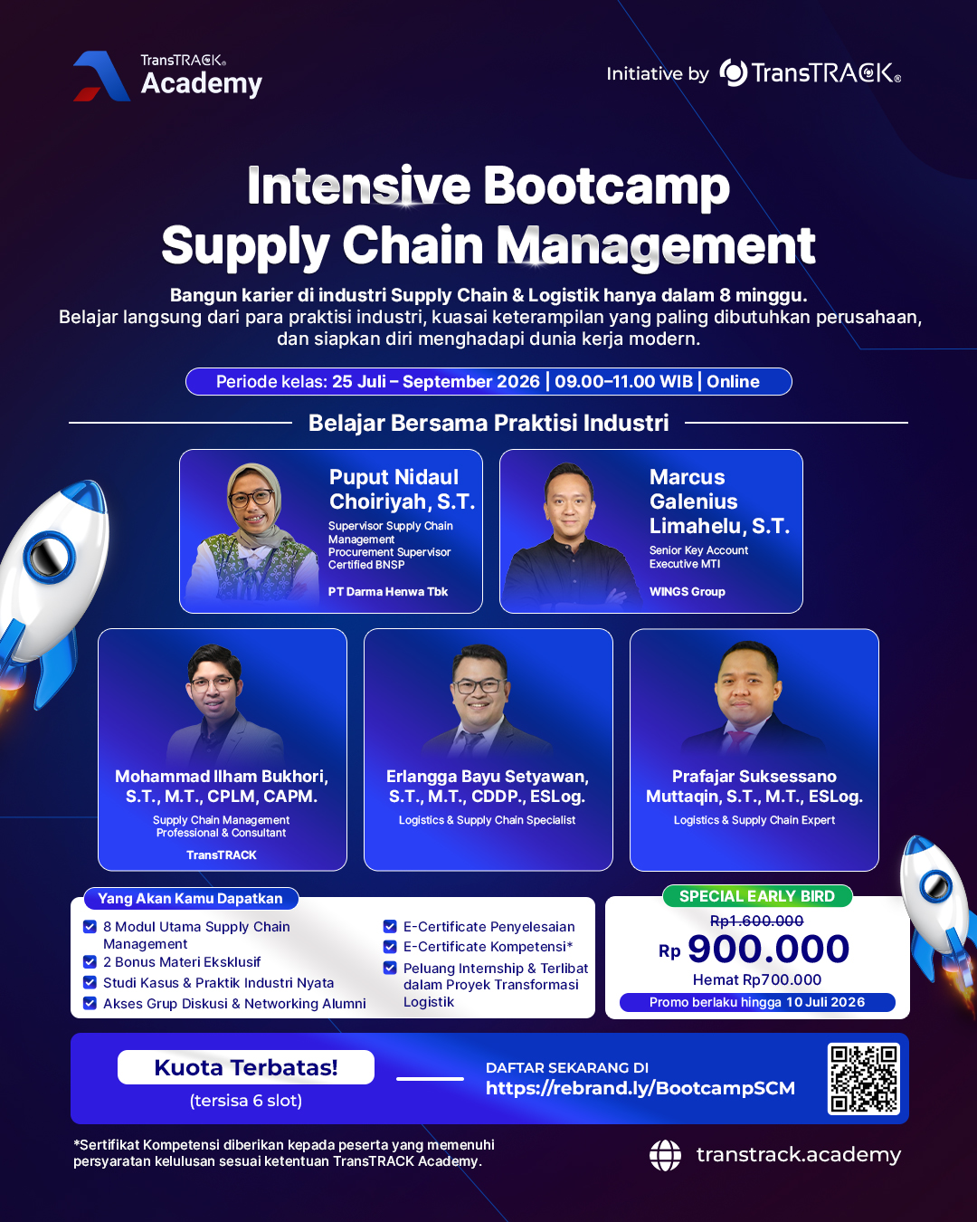 Transtrack Academy Facebook ad: EARLY BIRD OPEN: HEMAT Rp700.000!