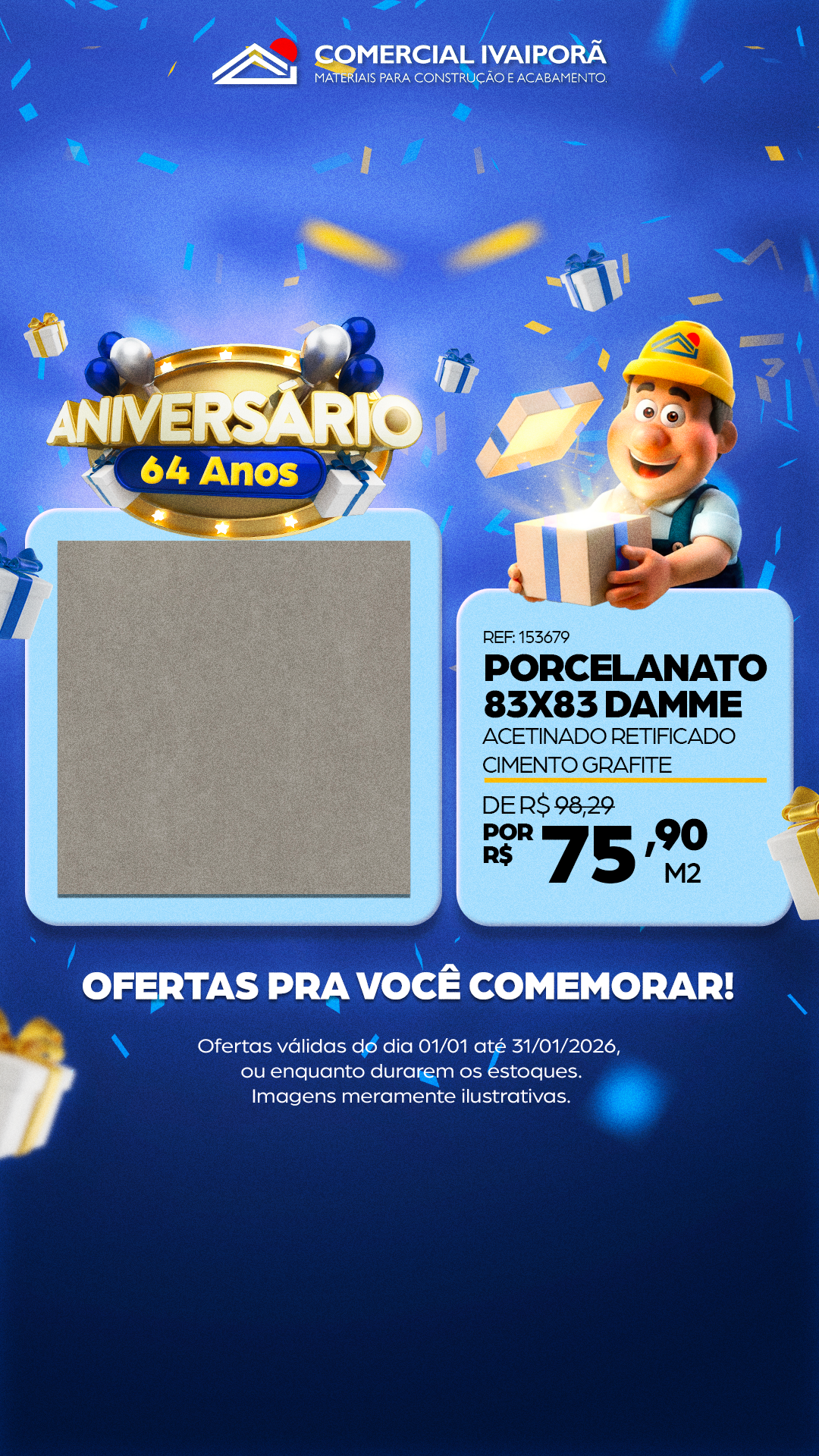 Comercial Ivaiporã Facebook ad from Jan 8, 2026