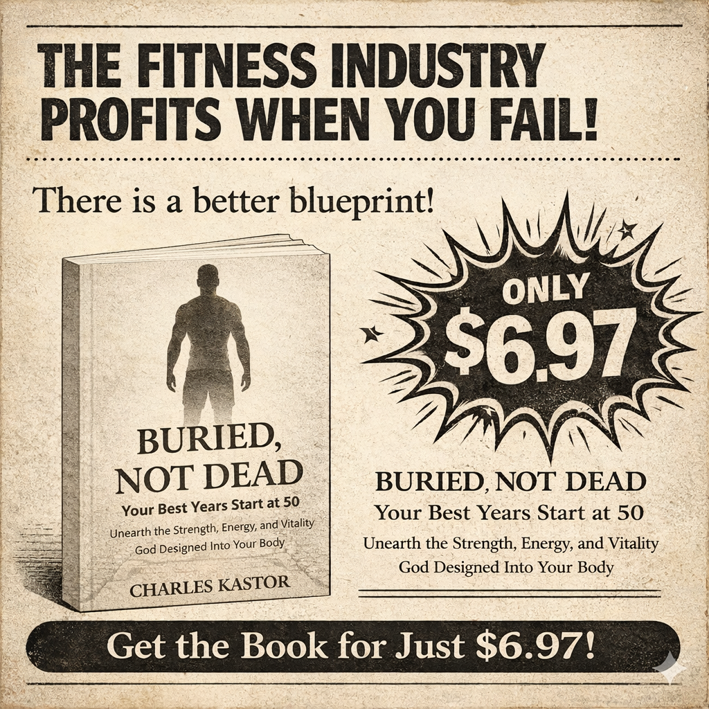 Charles Kastor - Fitness For Men Over 50 Facebook ad: No Tricks. Just $6.97. Get the Book.