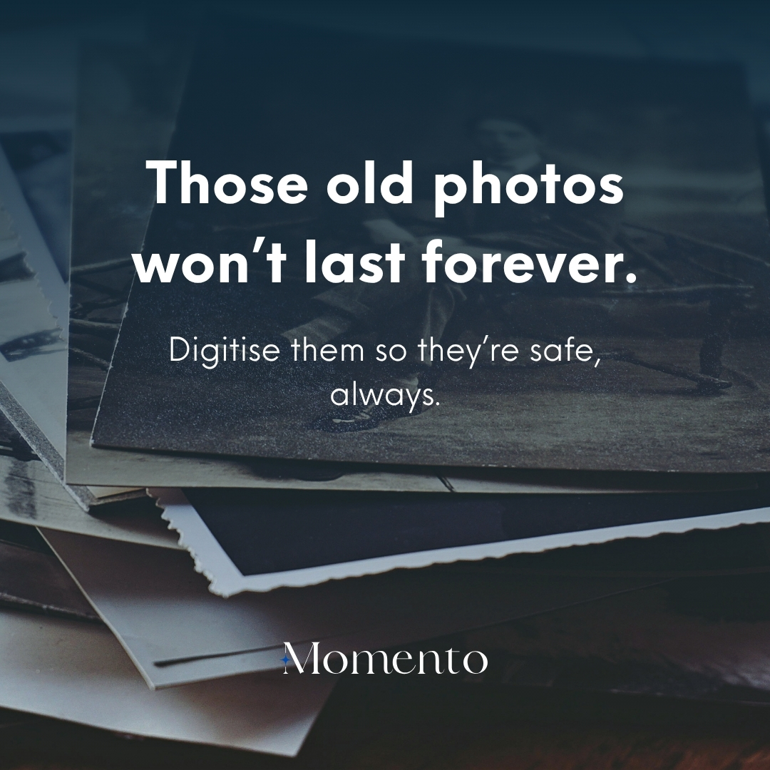 Momento Facebook ad: Save your photos properly