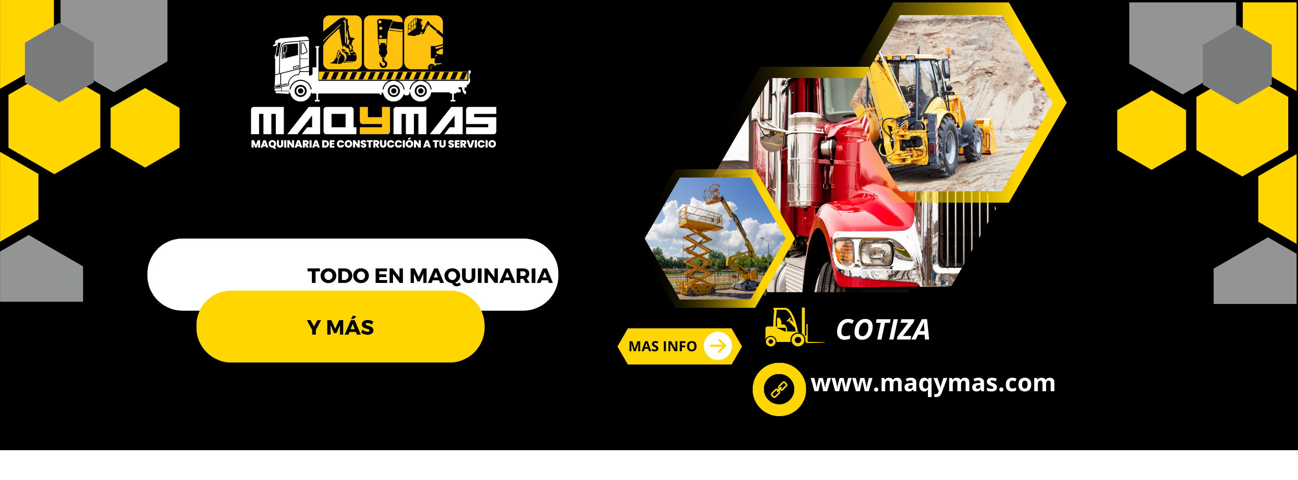 Maqymas Facebook ad: Venta de maquinaría y más.