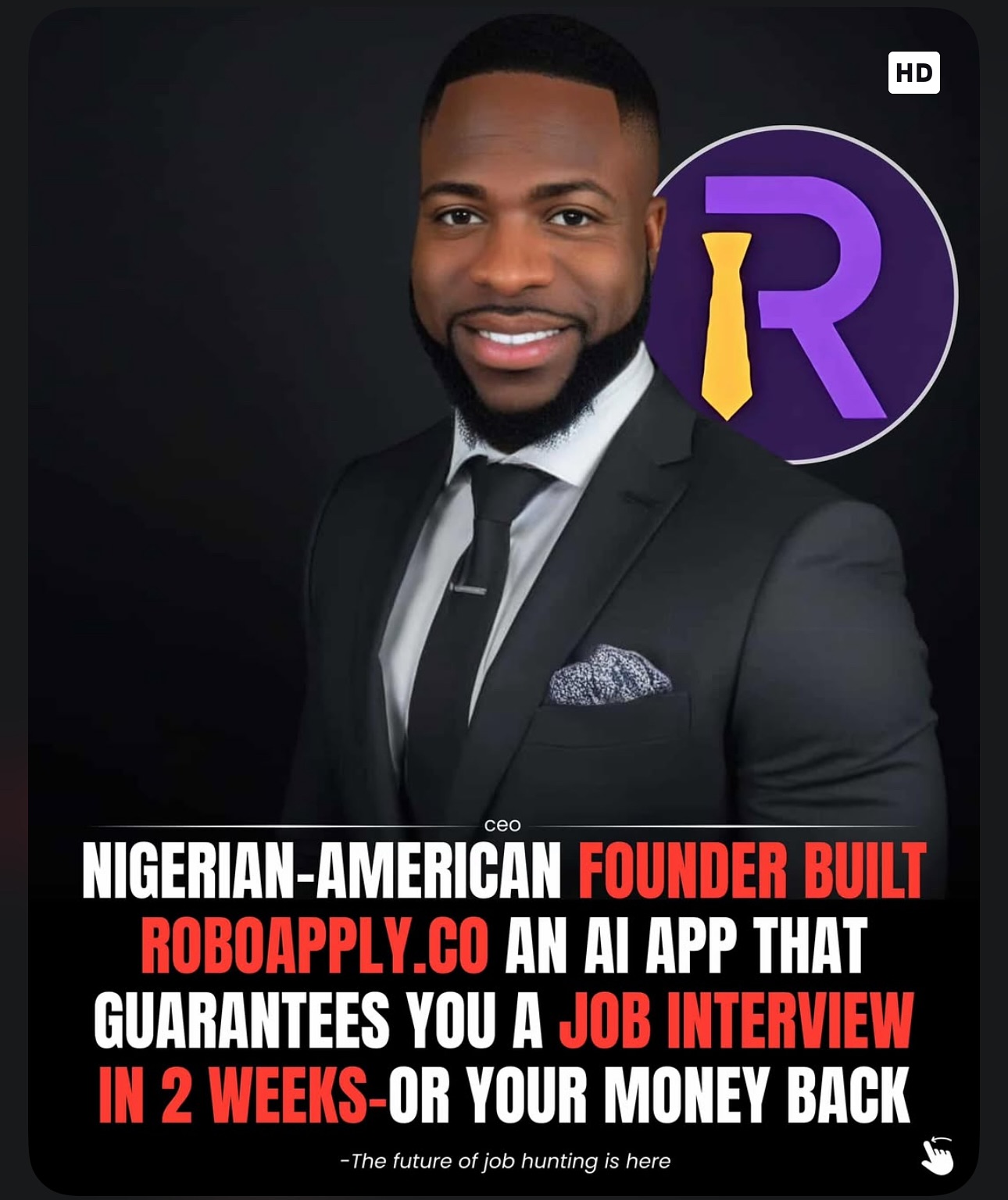 RoboApply Facebook ad