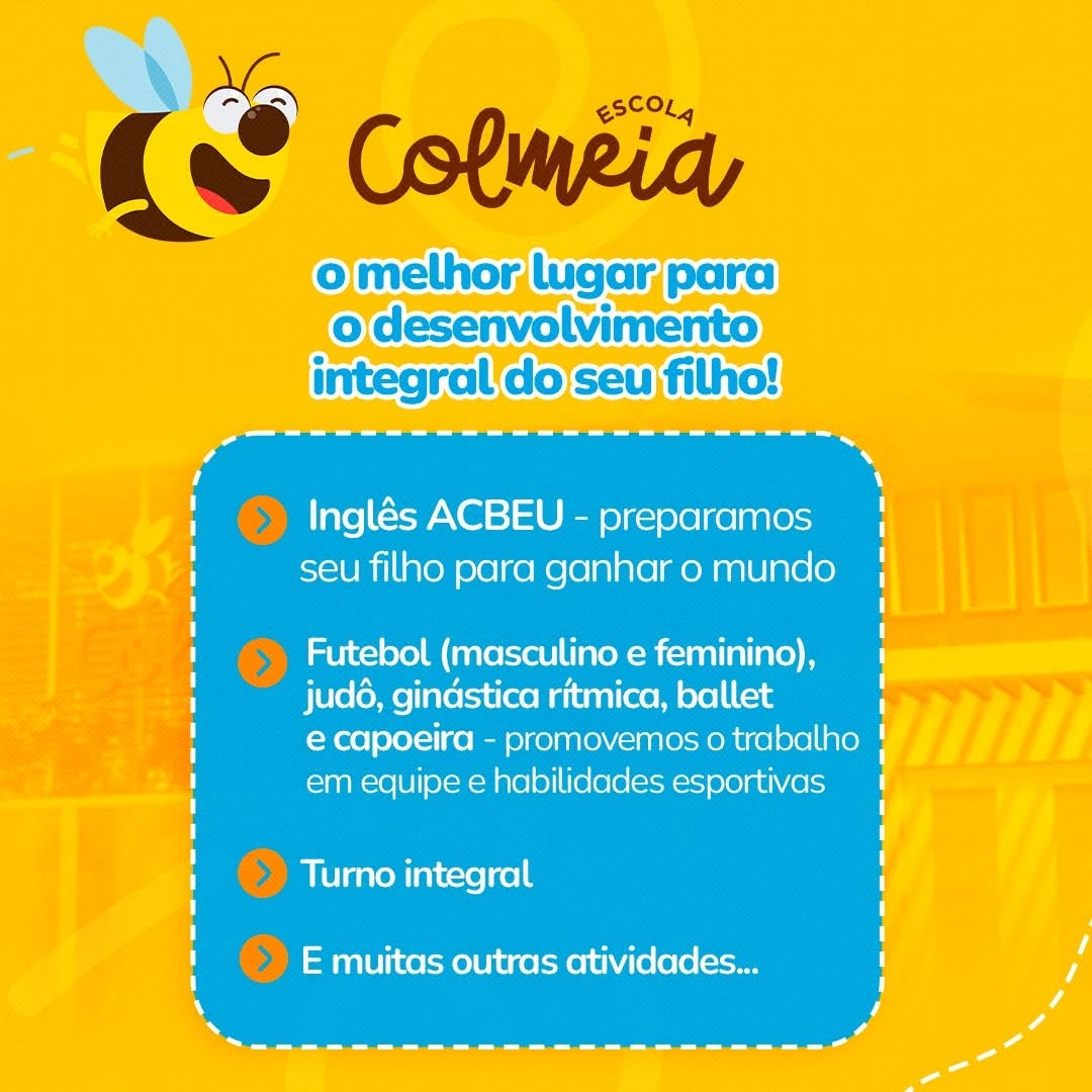Escola Colmeia Facebook ad: Mais que uma escola, uma comunidade que acolhe.