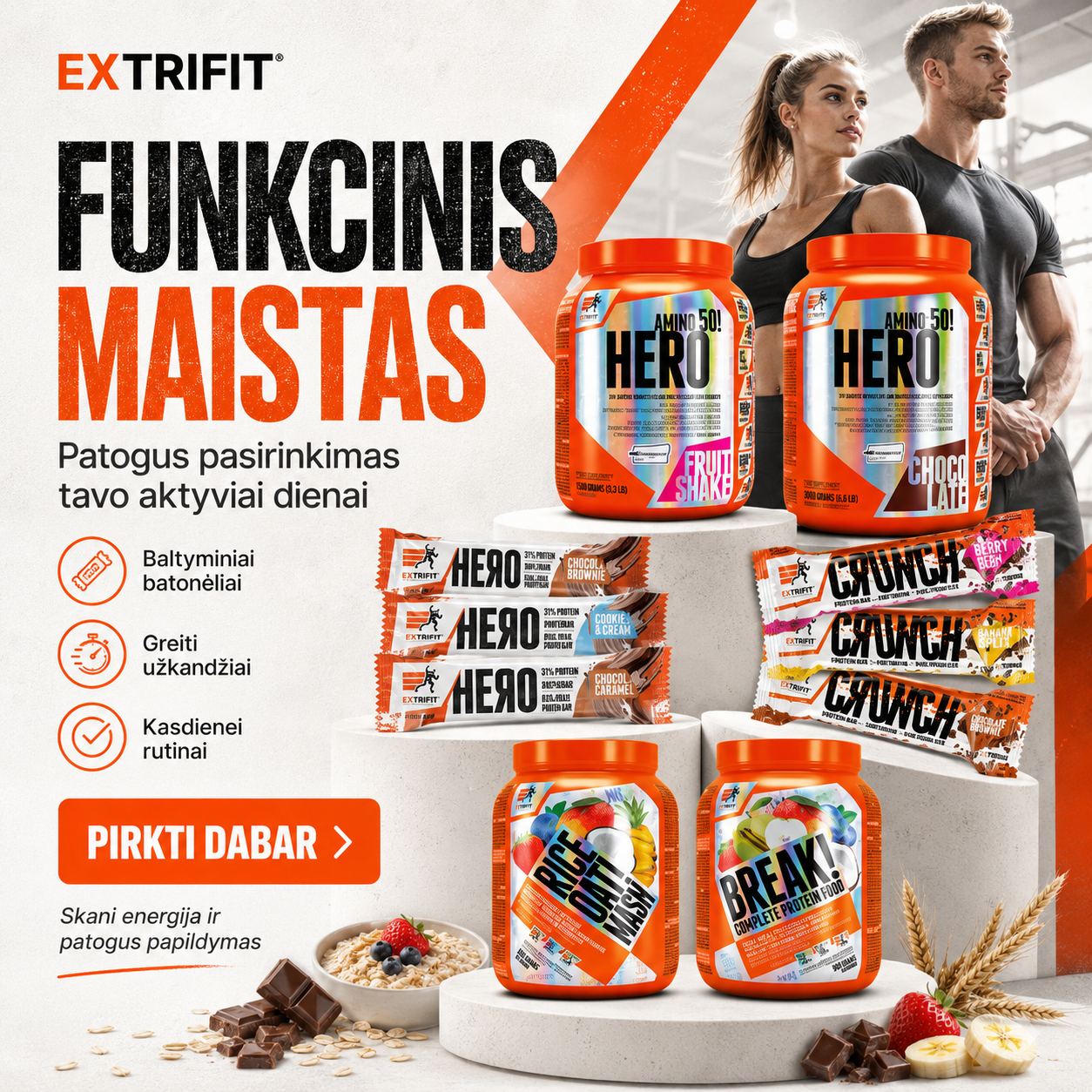 FEN sport nutrition- papildai sportui Facebook ad: Išmanesni pasirinkimai tavo kasdienybei